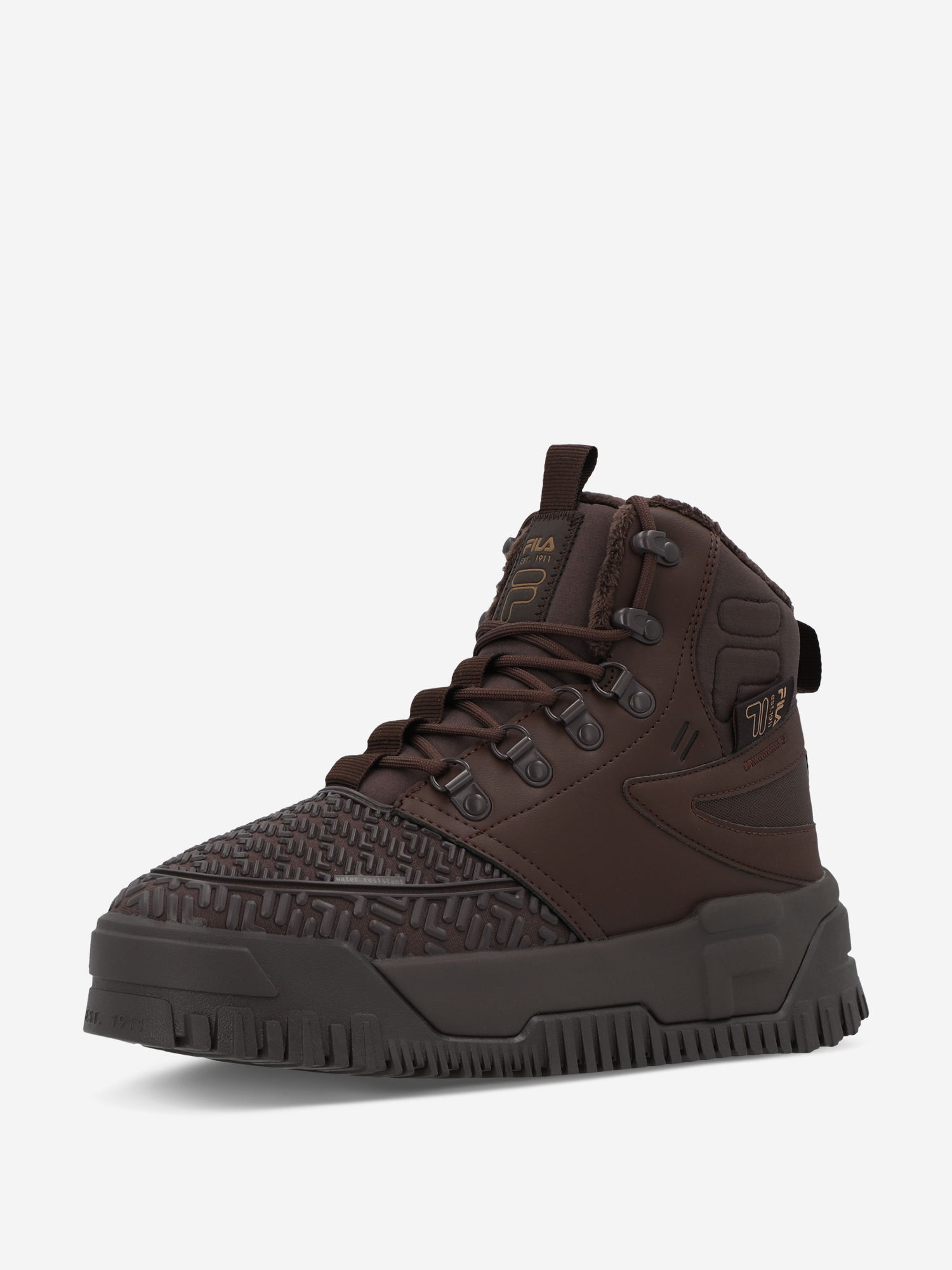 фото Кеды утепленные женские fila powder snkr, коричневый