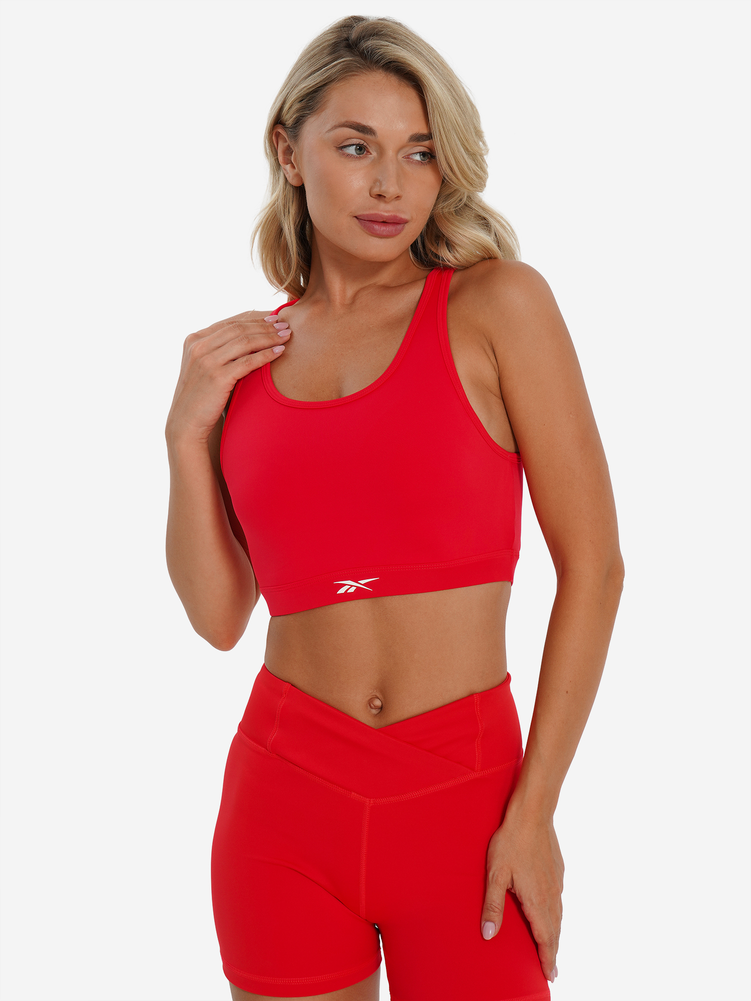 фото Топ бра спортивный reebok tulip core, красный