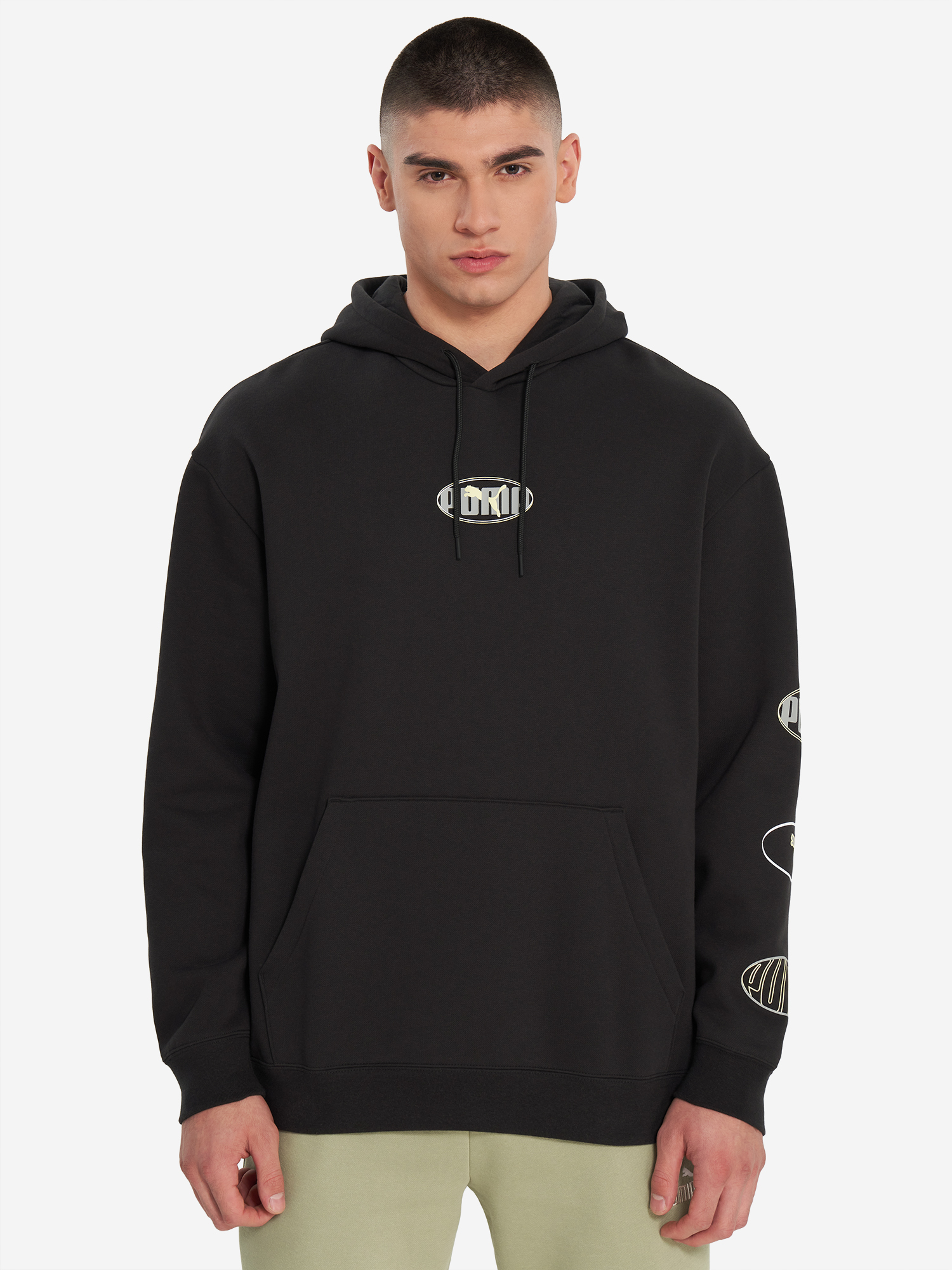 фото Худи мужское puma ess logo lab execution, черный