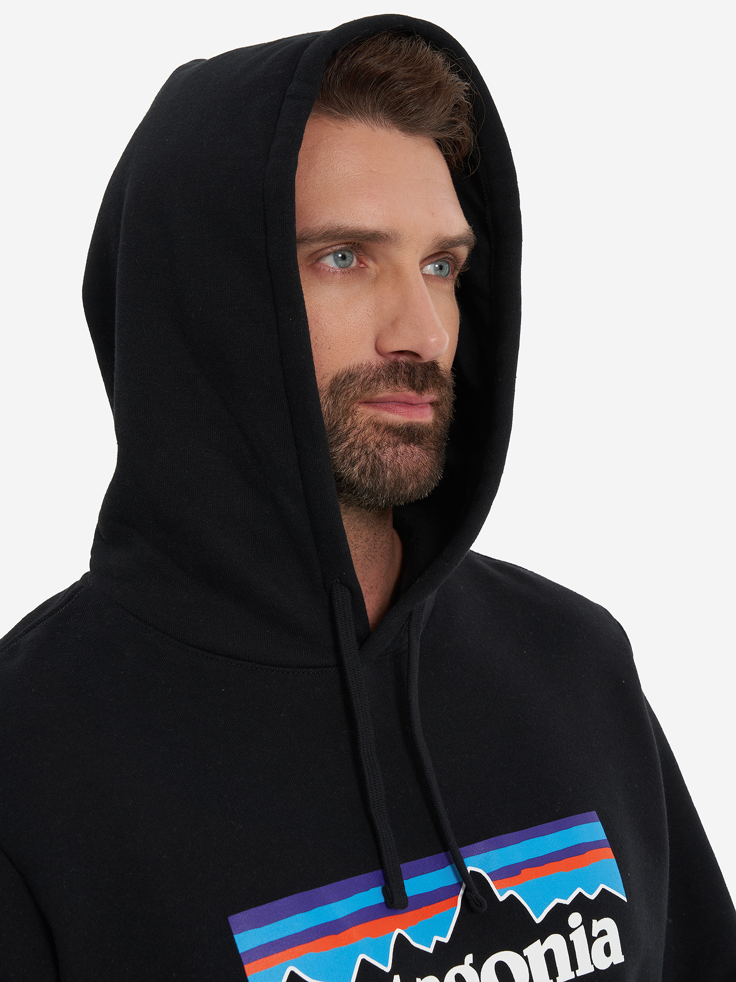 фото Худи мужское patagonia logo uprisal, черный