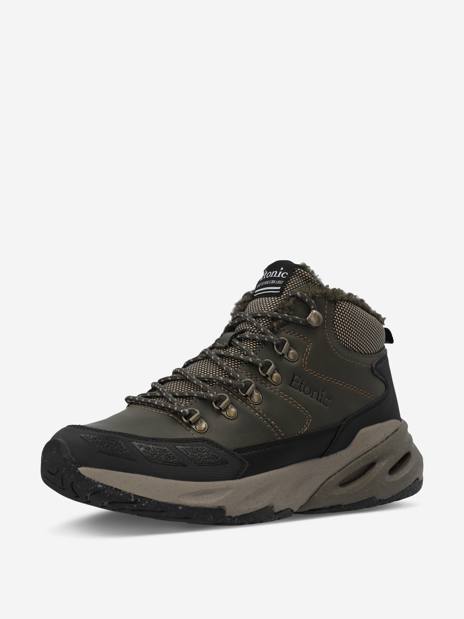 фото Кроссовки утепленные мужские etonic storm, коричневый