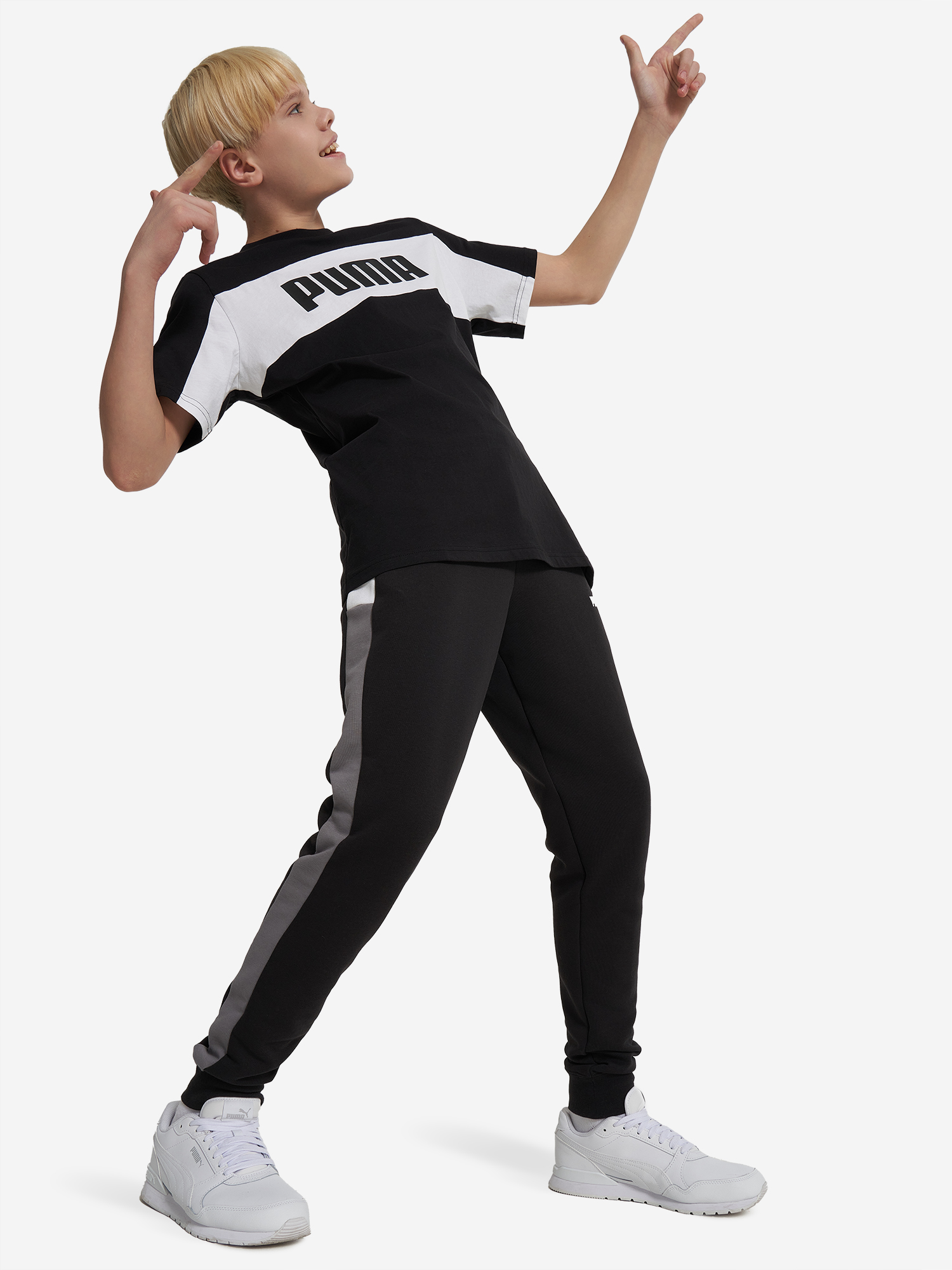 фото Футболка для мальчиков puma block, черный