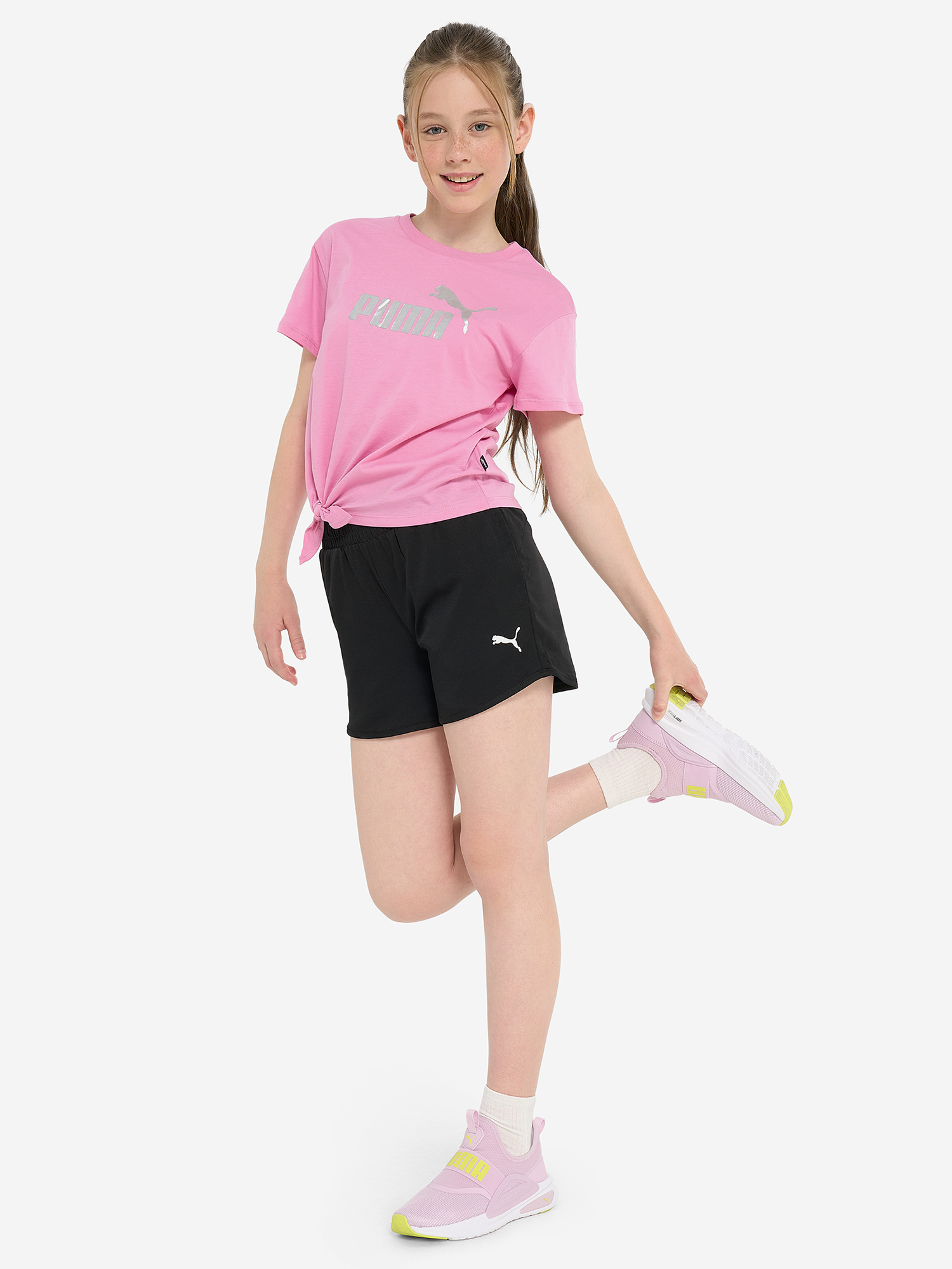фото Шорты для девочек puma active, черный