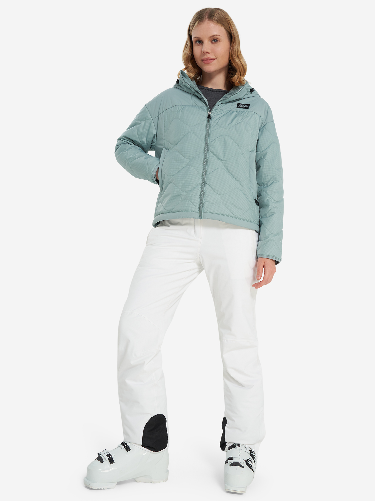 фото Куртка утепленная женская mountain hardwear après pro, голубой