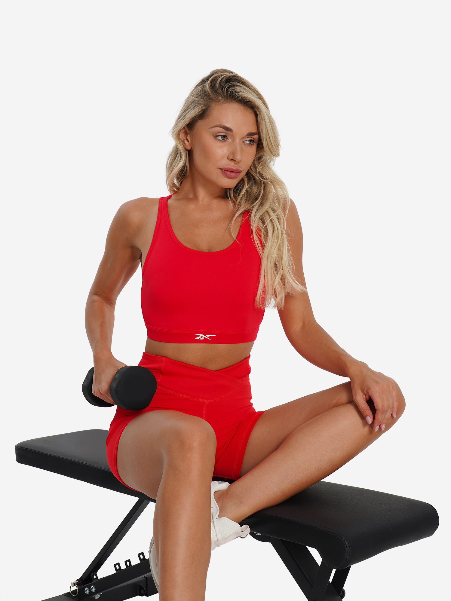 фото Топ бра спортивный reebok tulip core, красный