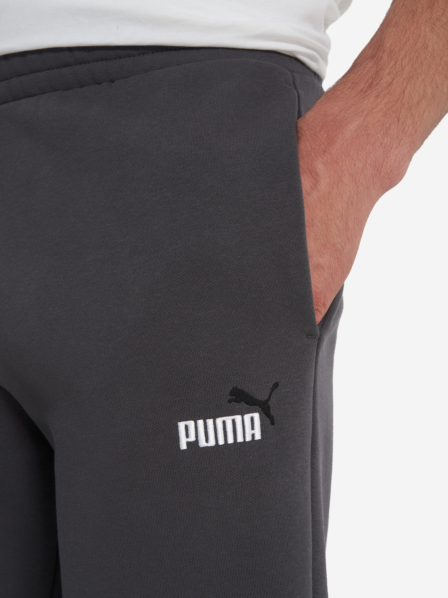 фото Брюки мужские puma ess 2 color no. 1 logo, серый