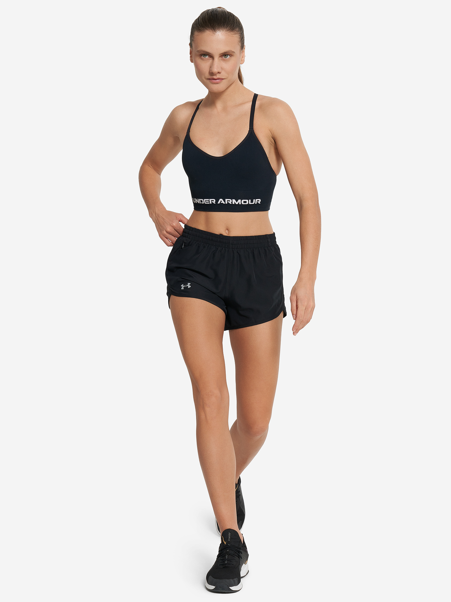 фото Спортивный топ бра under armour vanish, черный