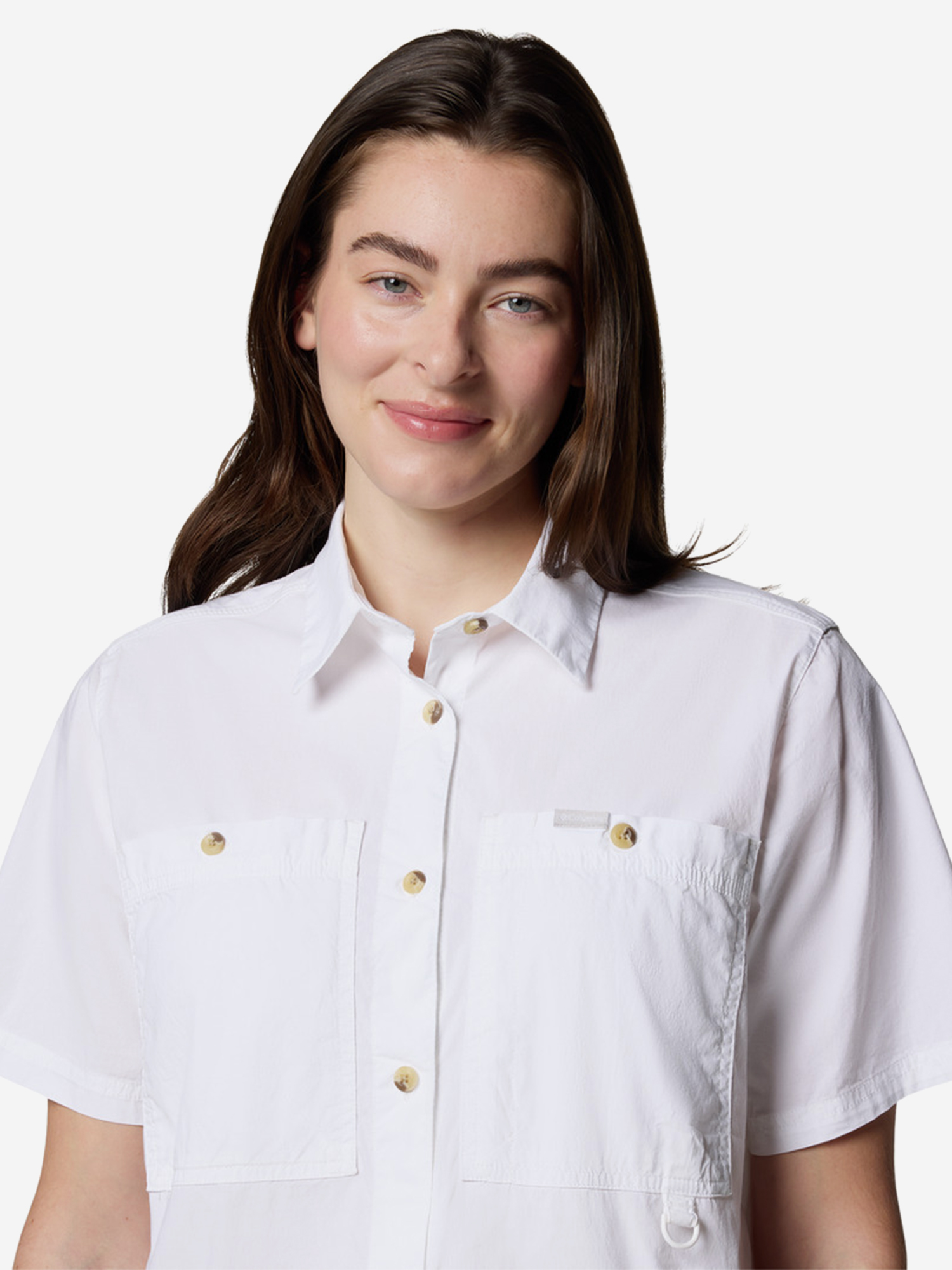 фото Рубашка с коротким рукавом женская columbia brea falls woven ss, белый