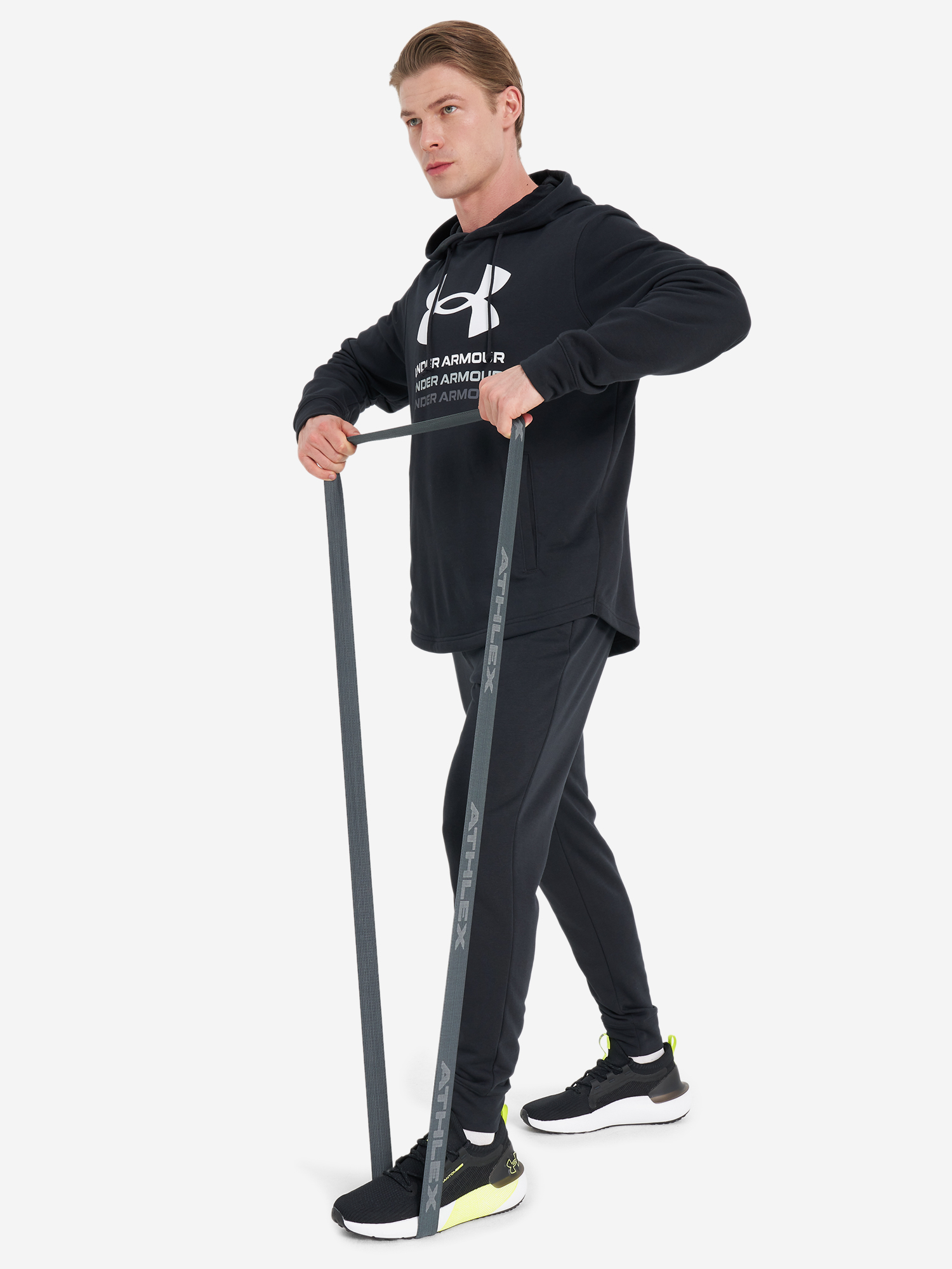 фото Брюки флисовые мужские under armour, черный