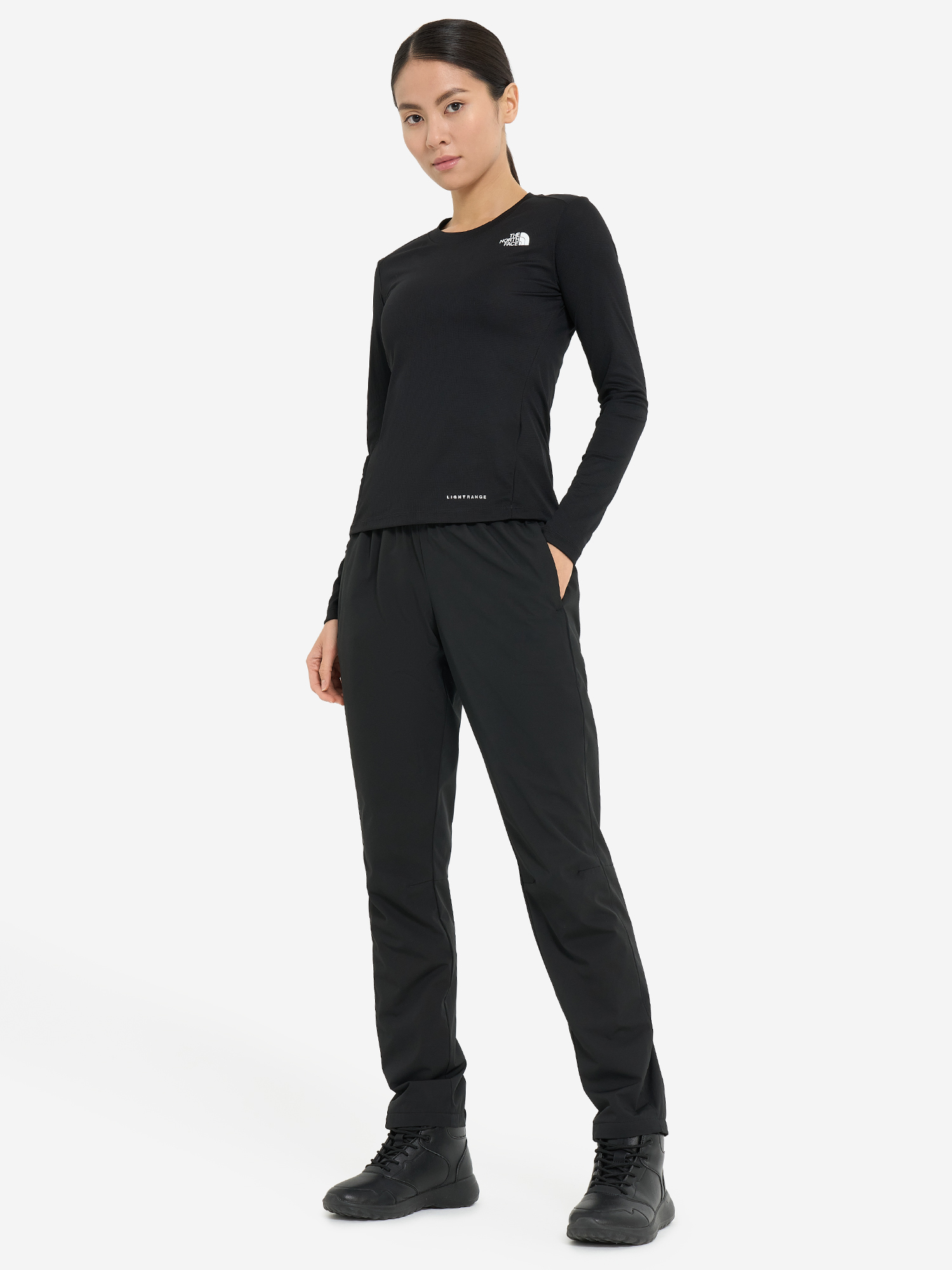 фото Лонгслив женский the north face shadow, черный
