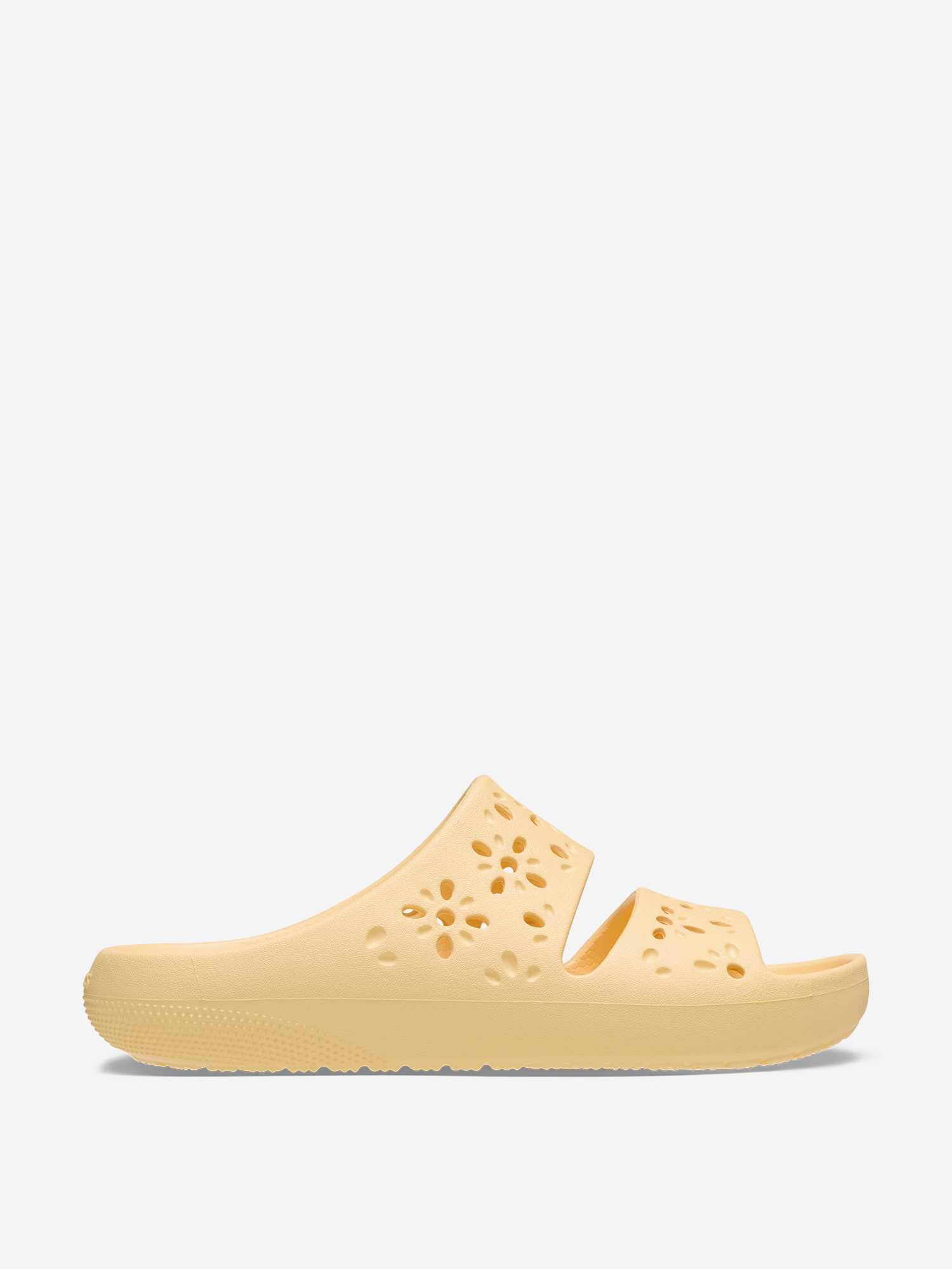 фото Шлепанцы женские crocs classic floral cut out, желтый