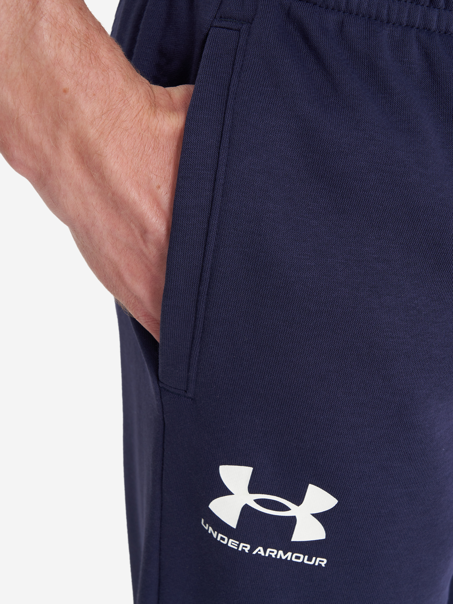 фото Брюки флисовые мужские under armour, синий