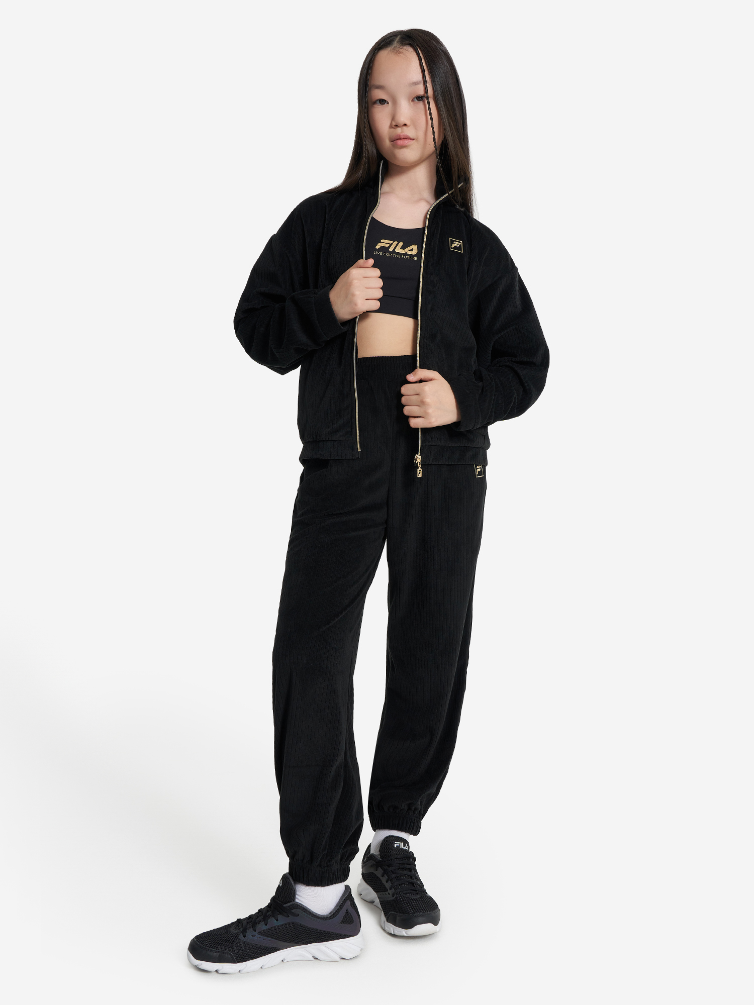 фото Брюки для девочек fila, черный