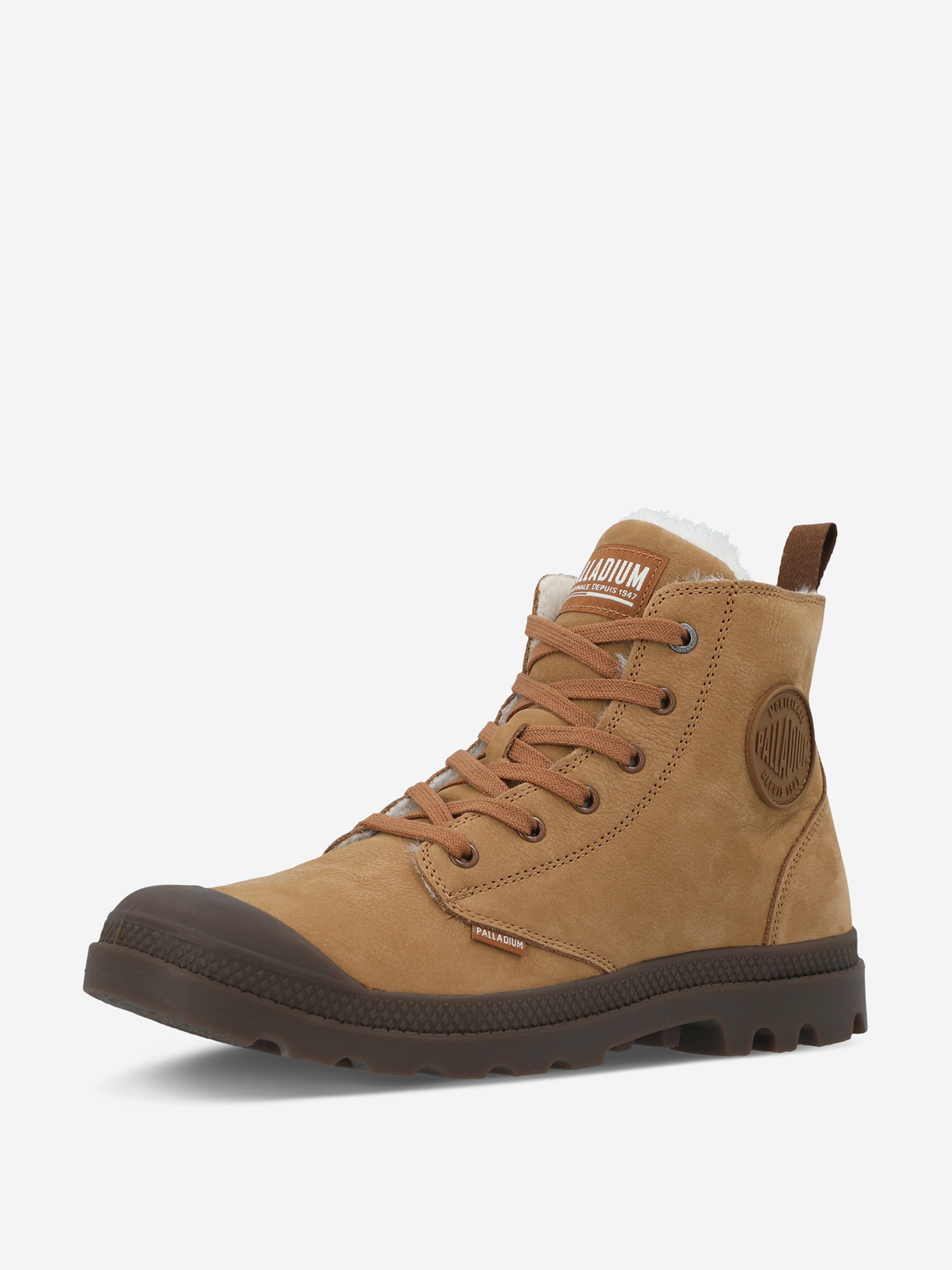 фото Ботинки утепленные мужские palladium pampa hi zip, коричневый