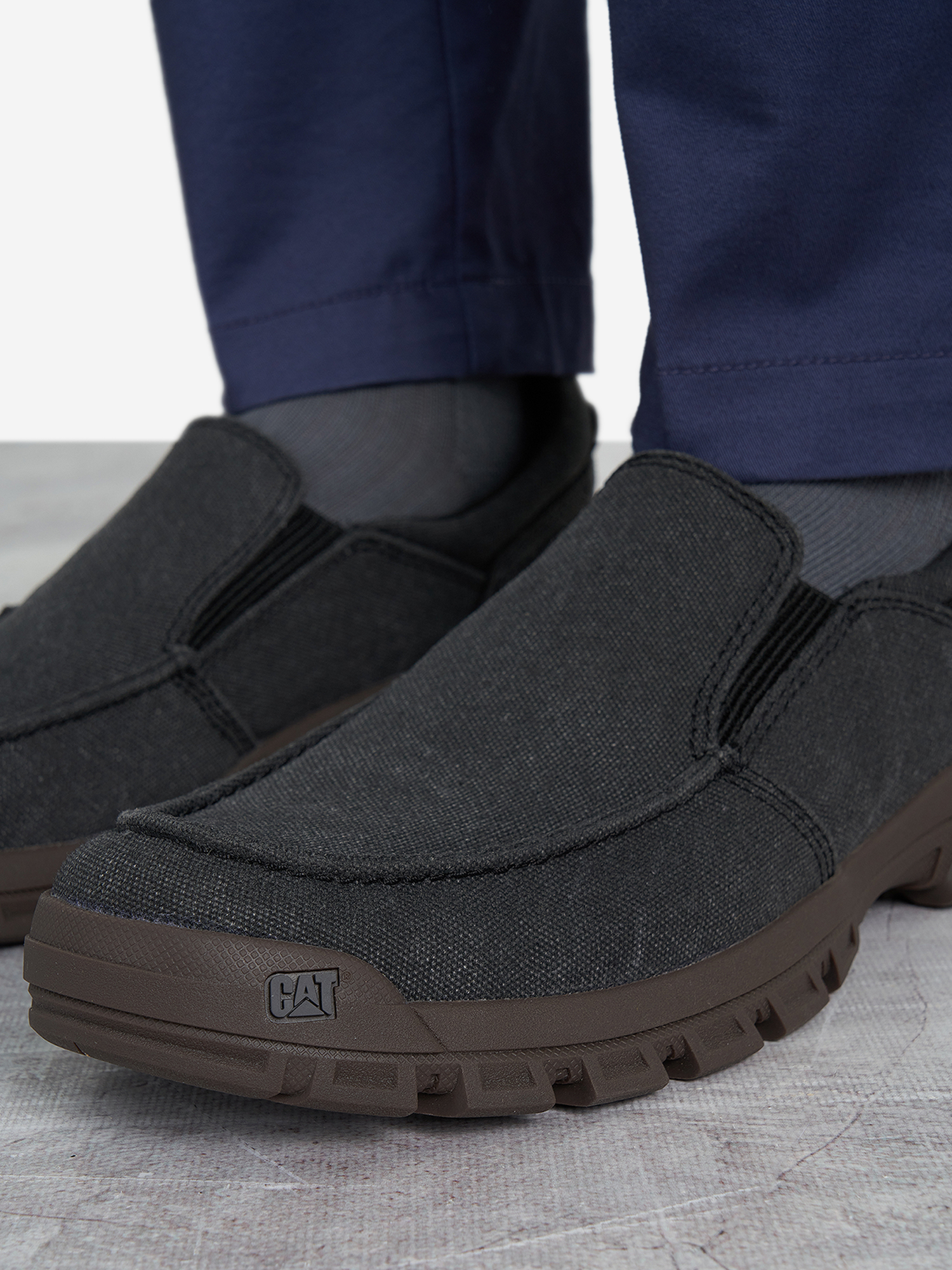 фото Слипоны мужские caterpillar threshold slip on canvas, черный