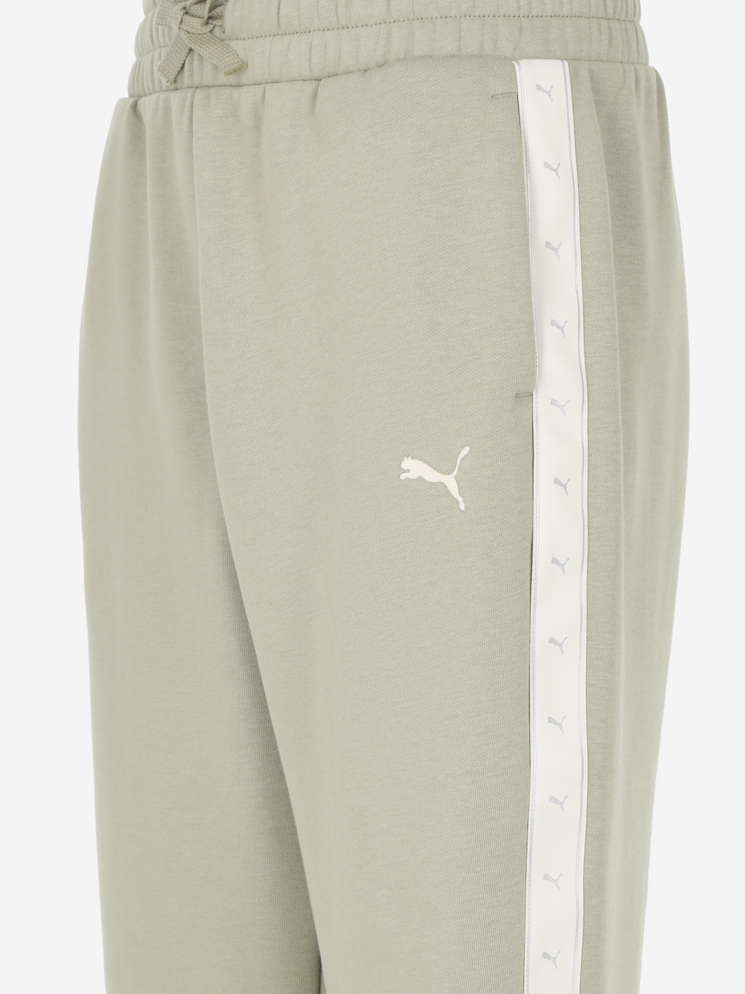 фото Брюки для девочек puma tape relaxed, зеленый