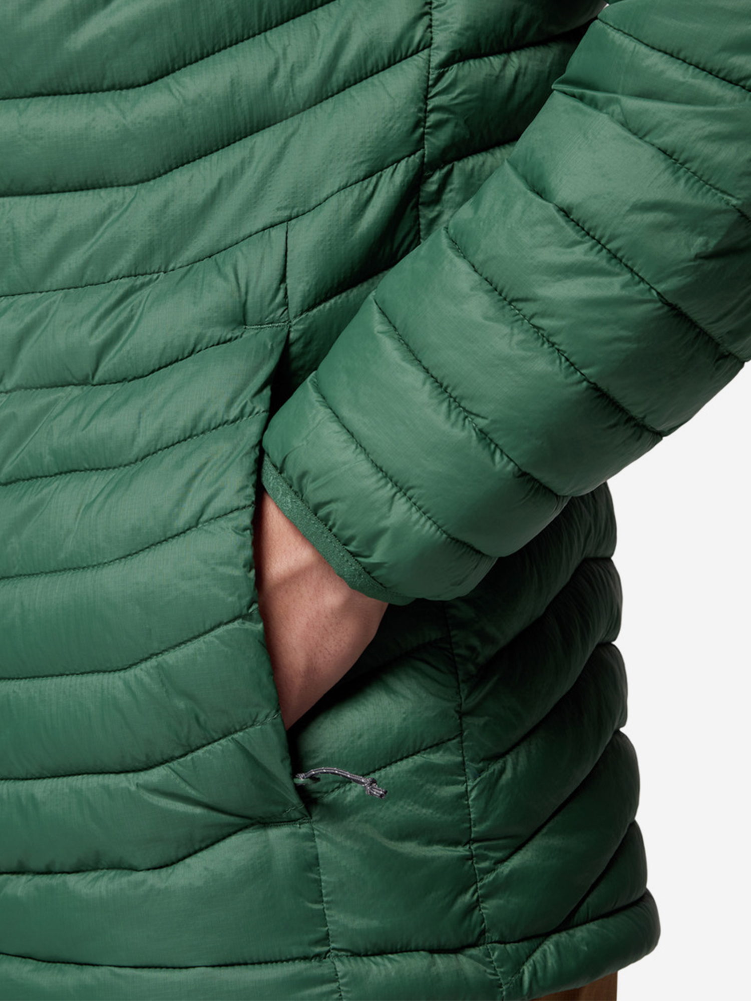 фото Куртка утепленная мужская columbia powder pass hooded jacket, зеленый