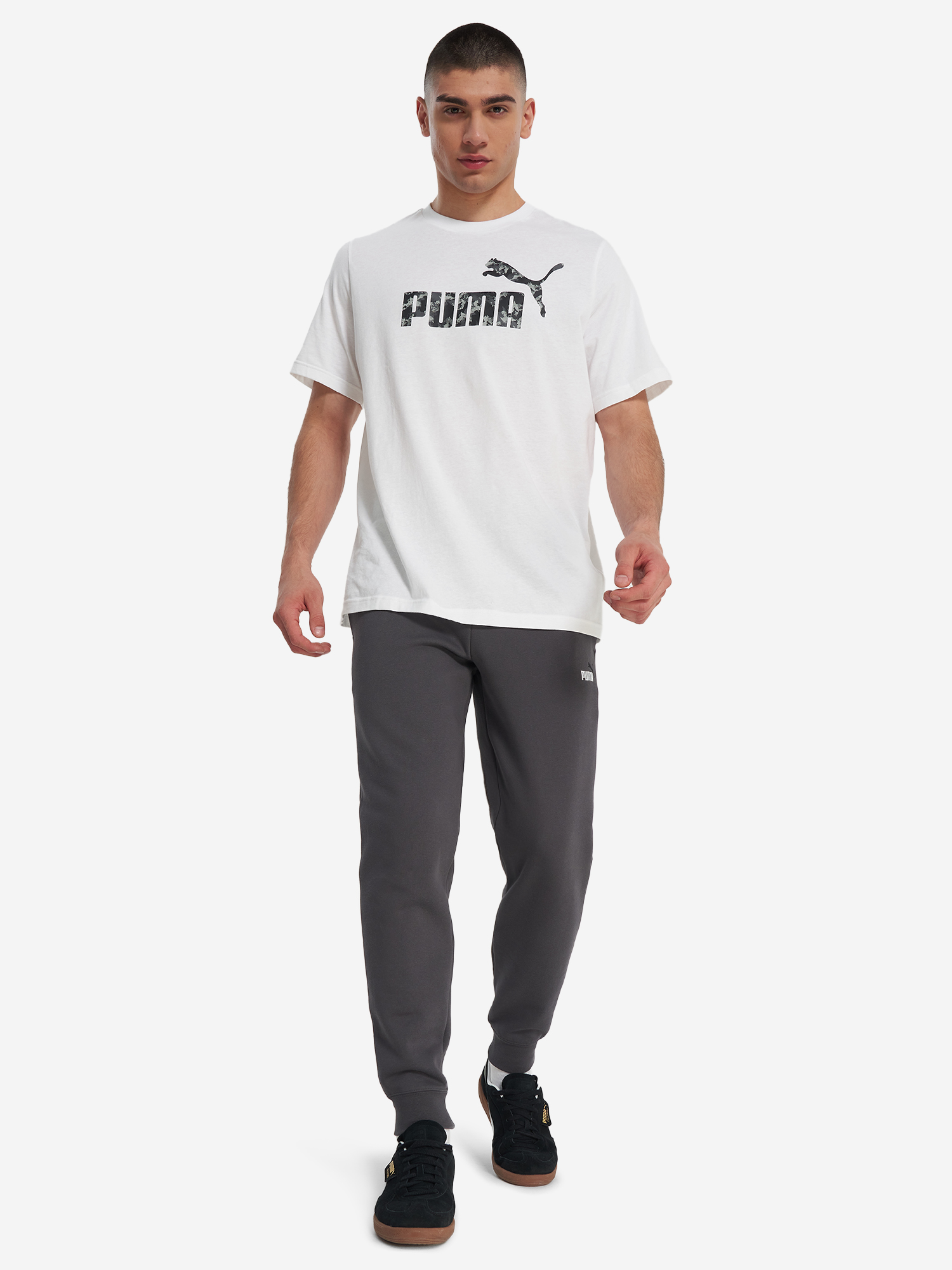 фото Брюки мужские puma ess 2 color no. 1 logo, серый