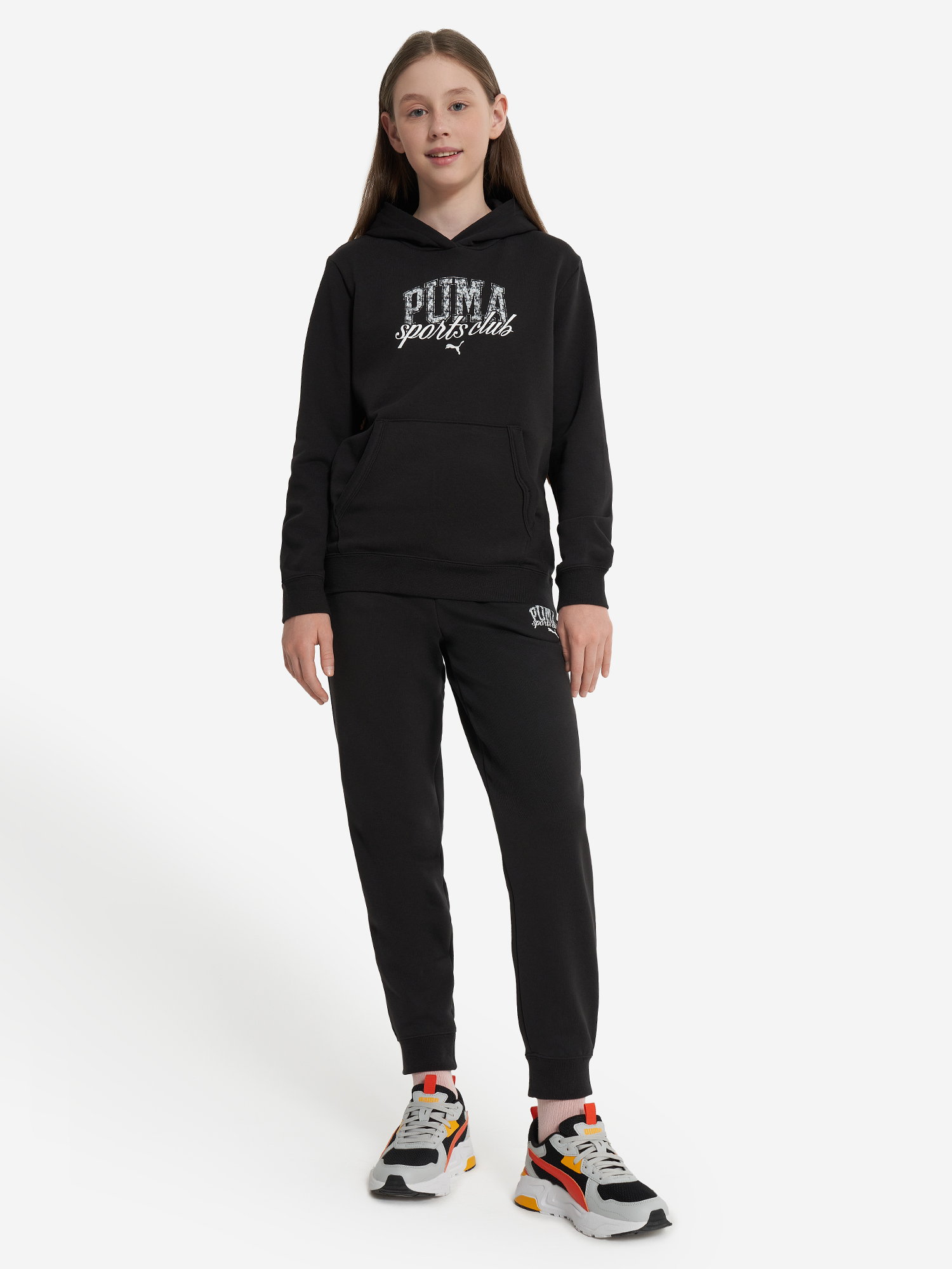 фото Худи для девочек puma classic, черный