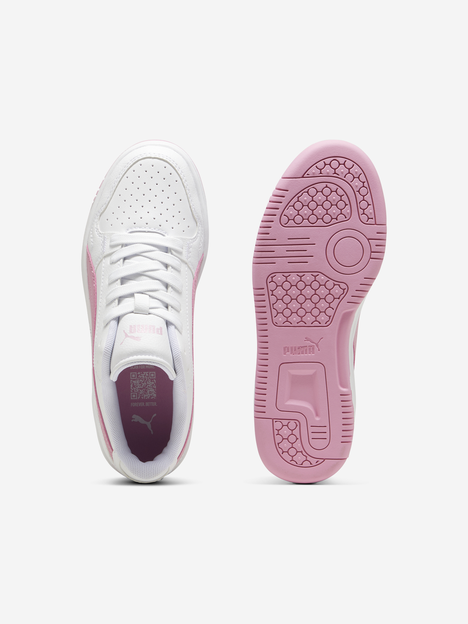 фото Кеды для девочек puma reb-l jr, белый