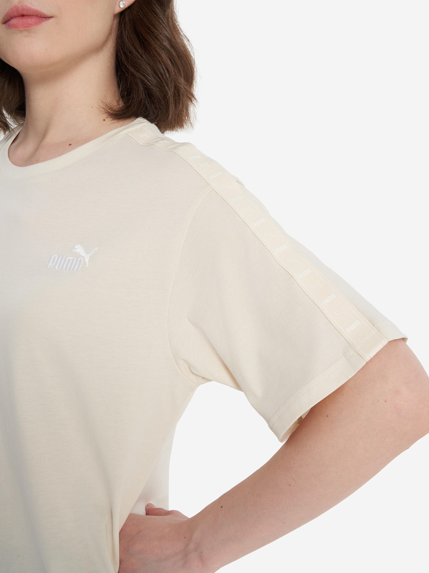 фото Футболка женская puma, бежевый