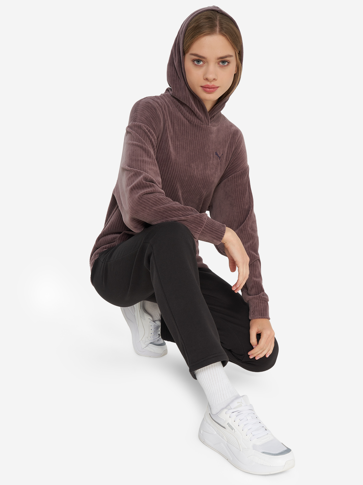 фото Худи женское puma, фиолетовый