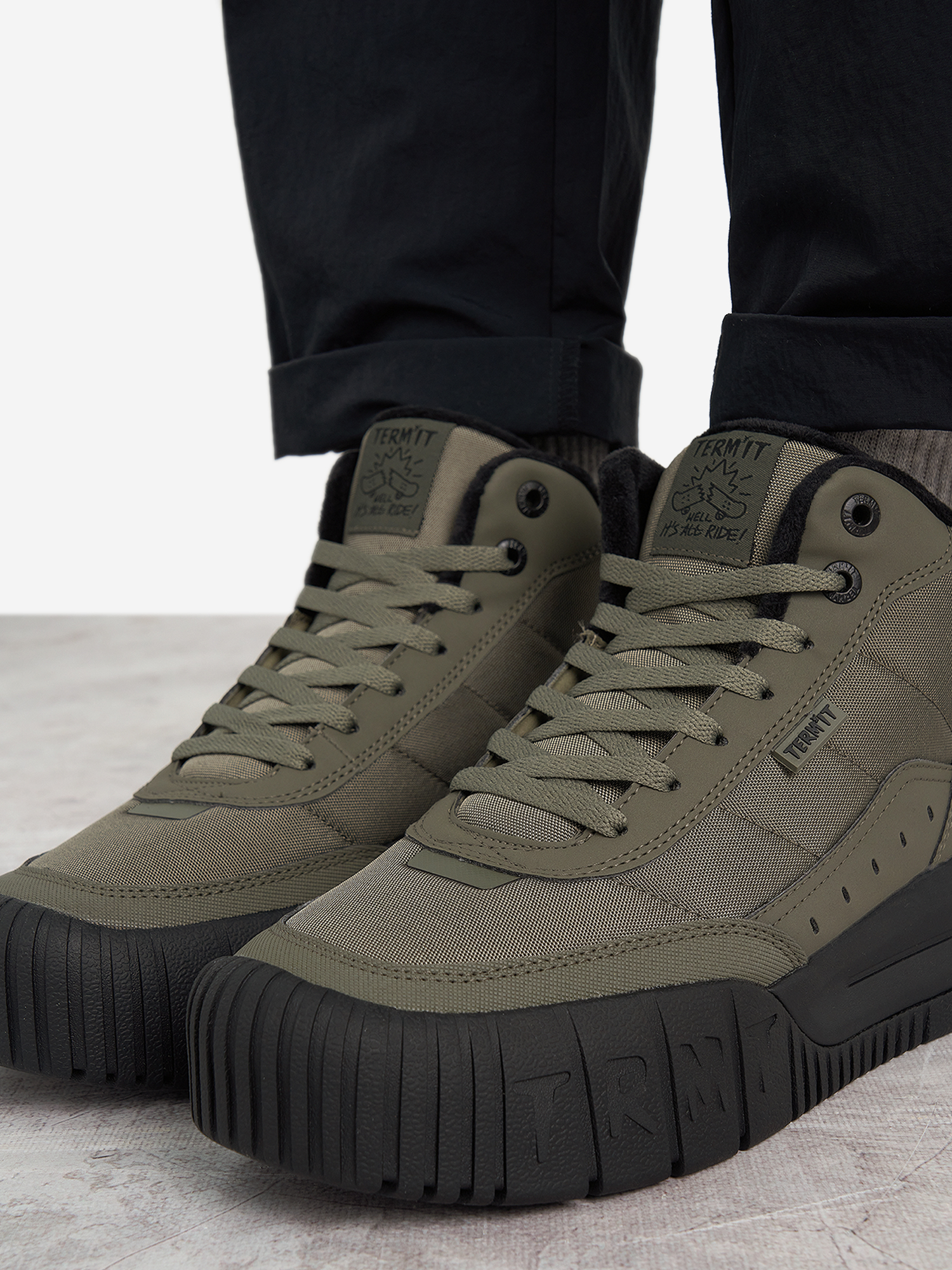 фото Кеды утепленные мужские termit invader hi 4.0, зеленый