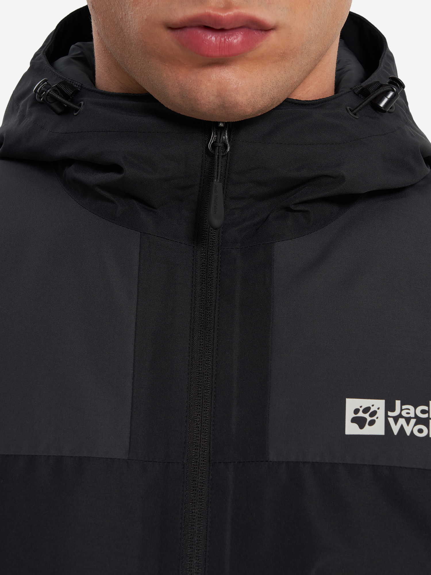 фото Куртка утепленная мужская jack wolfskin jasper, черный