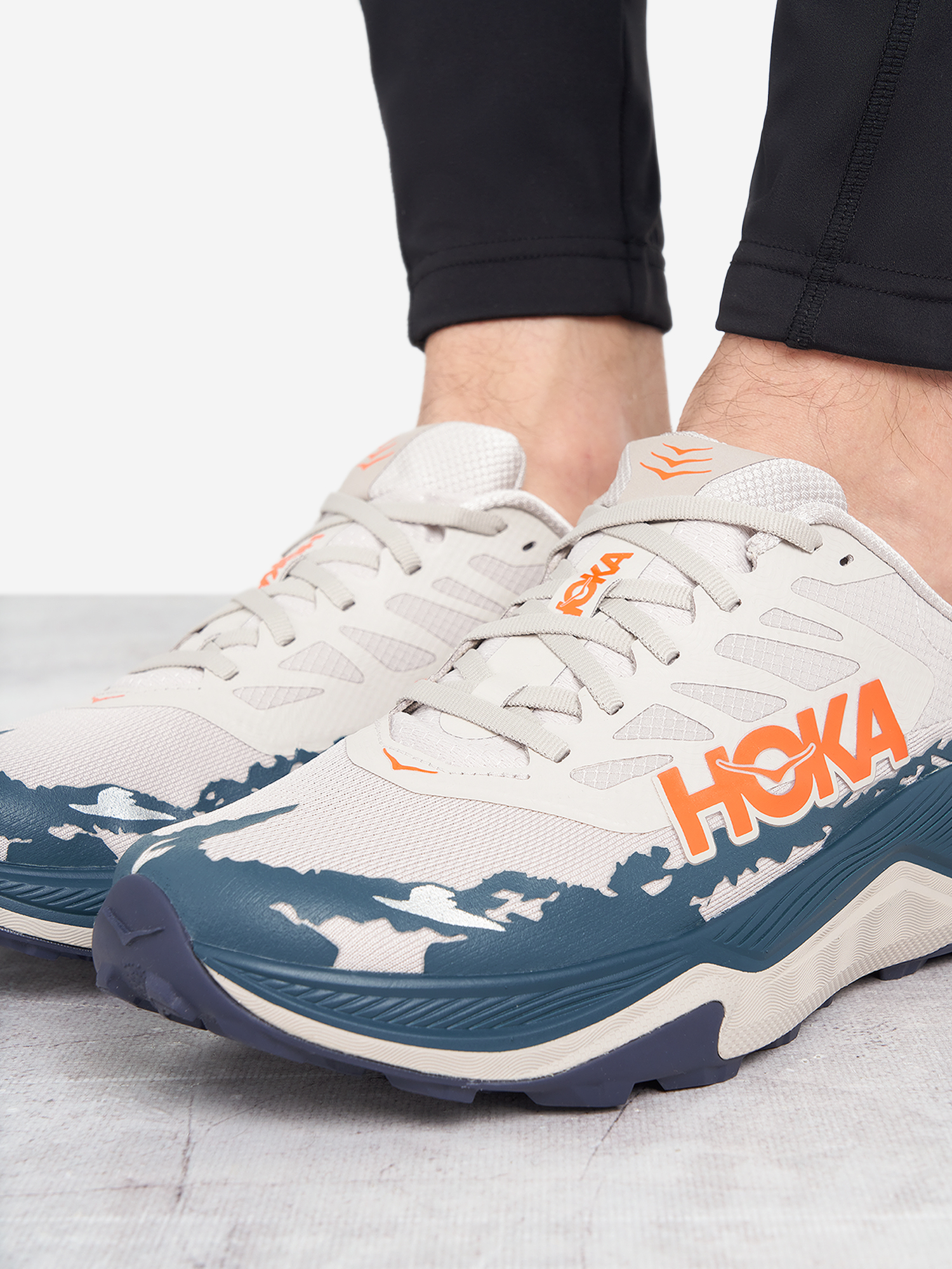 фото Кроссовки мужские hoka one one torrent 4, бежевый