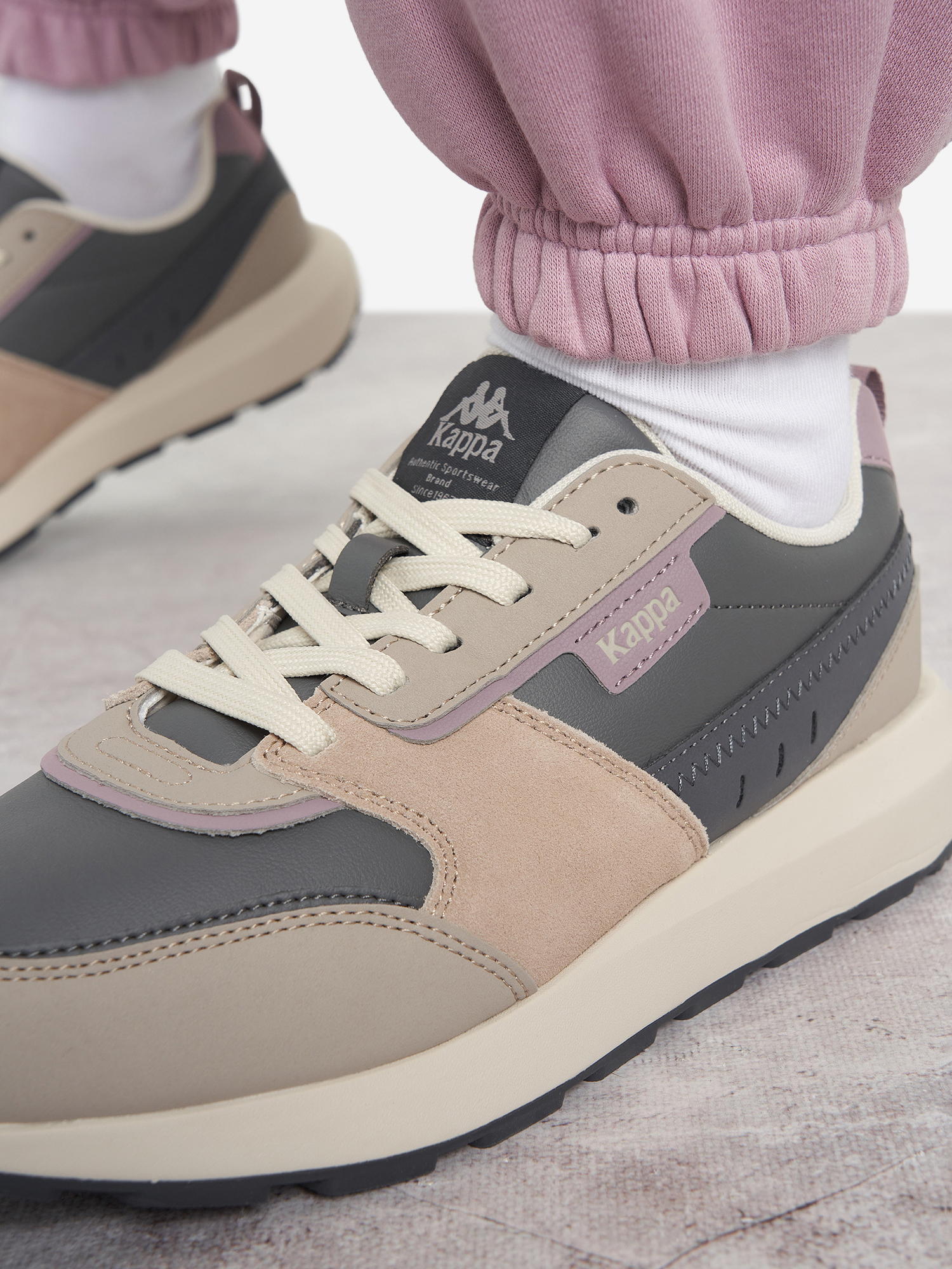фото Кроссовки женские kappa authentic run lt, серый