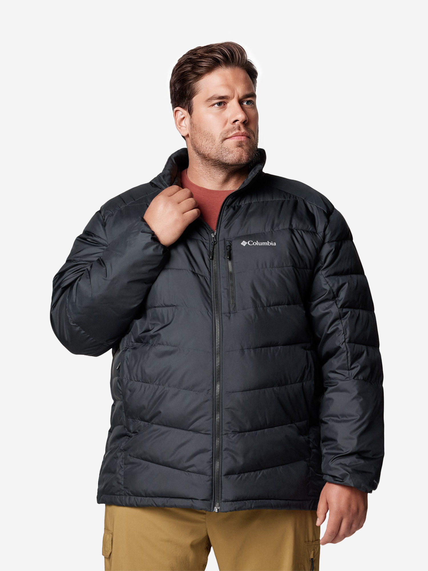 фото Пуховик мужской columbia, plus size labyrinth loop ii jacket, черный