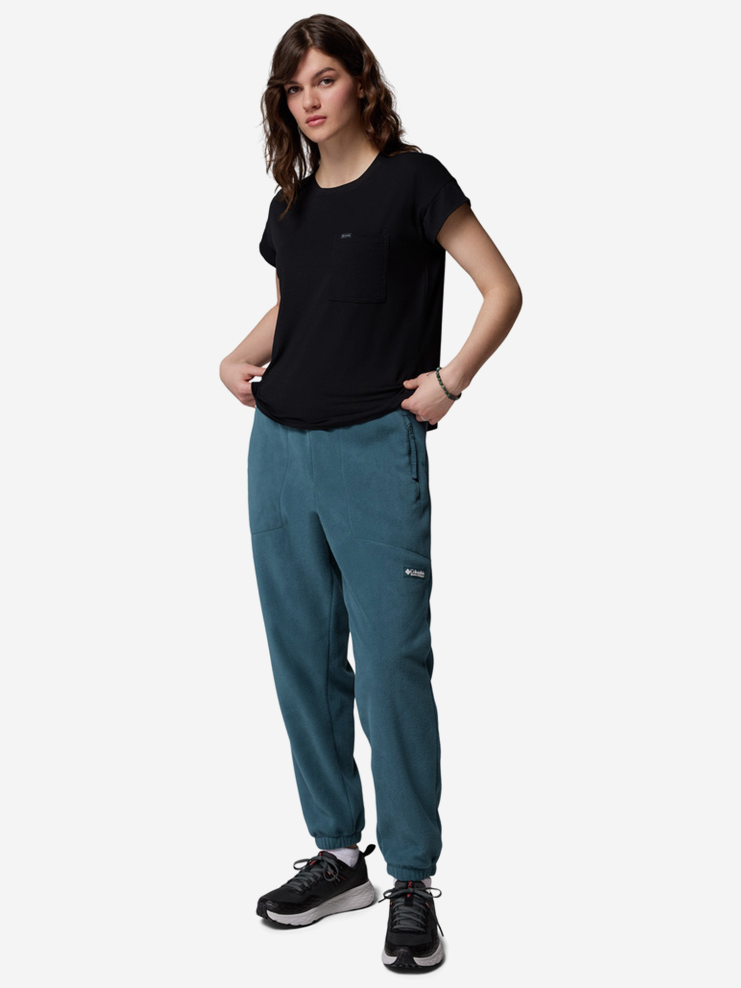 фото Брюки женские columbia sequoia grove fleece pant, голубой
