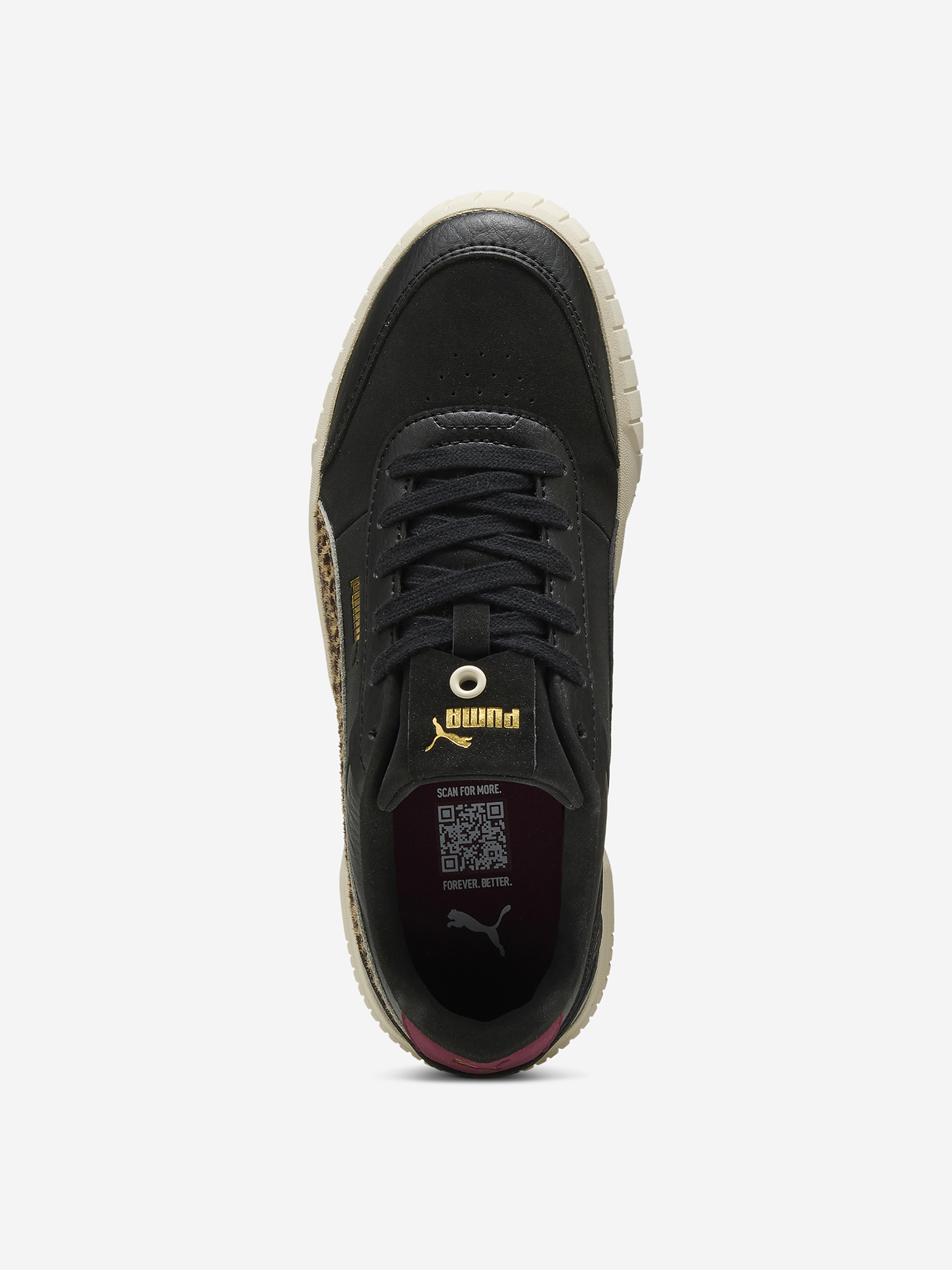 фото Кеды женские puma carina mia animal flair, черный