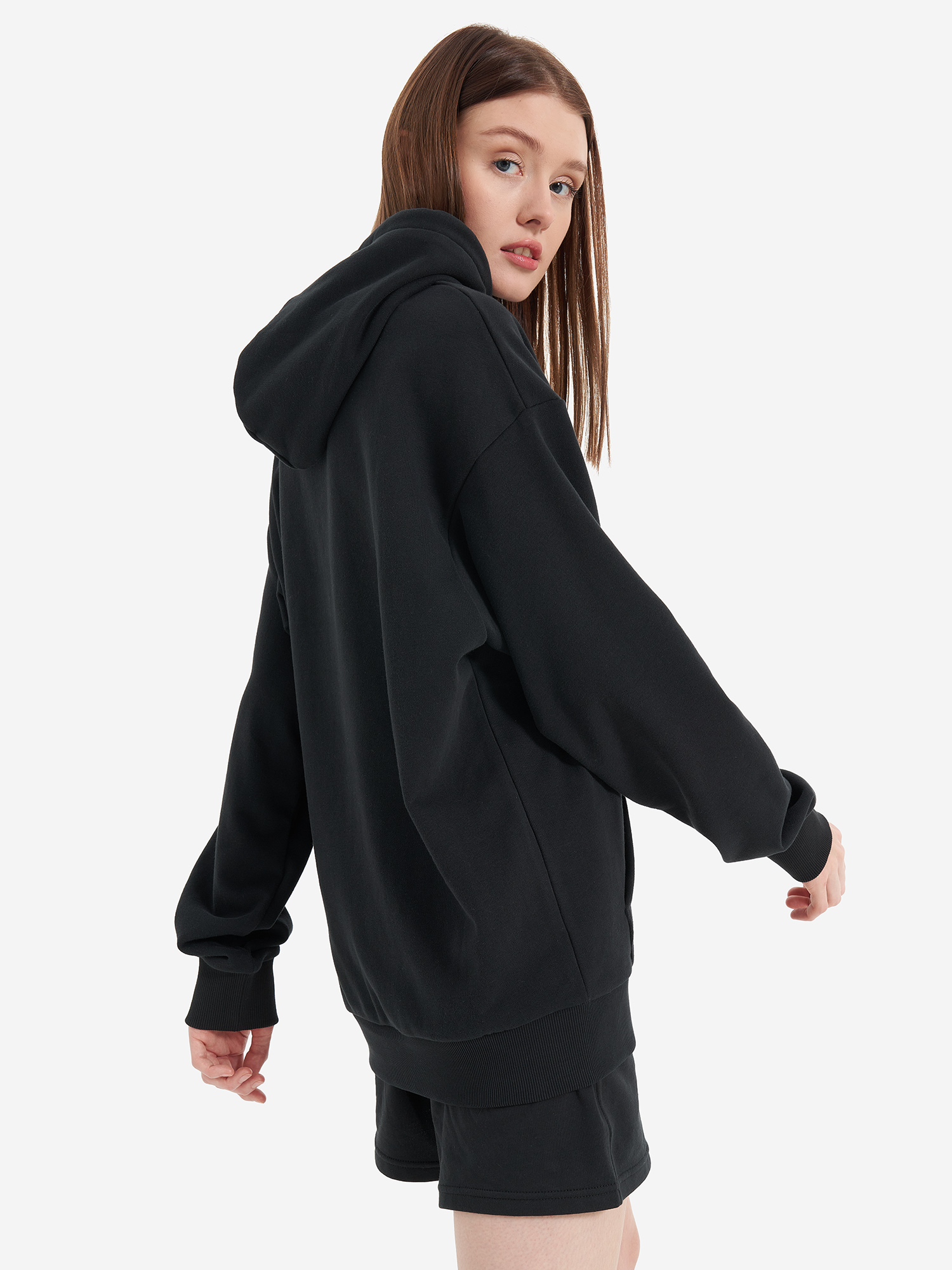 фото Худи женское оверсайз fila, черный