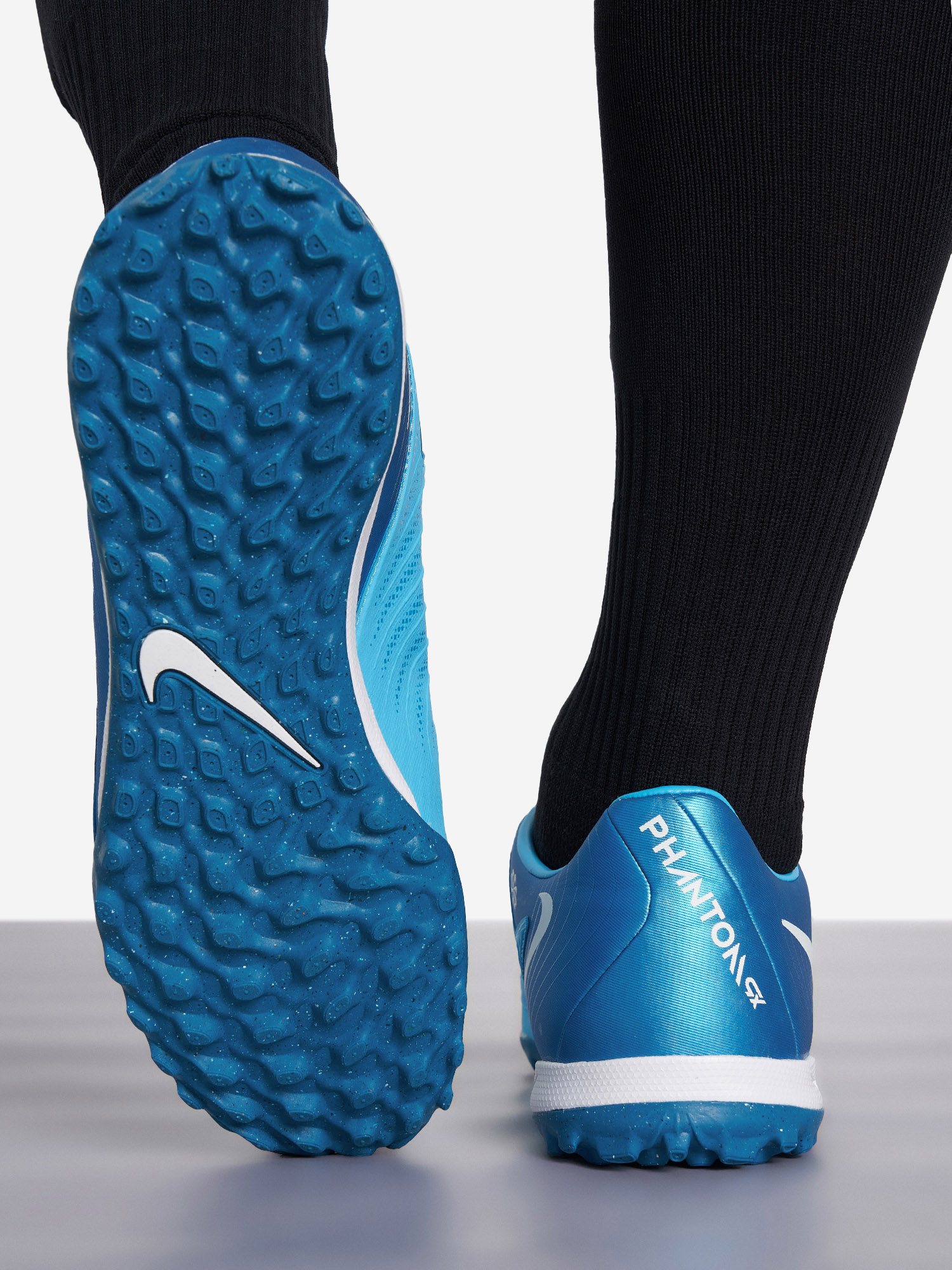 фото Бутсы мужские nike phantom gx ii academy tf, голубой