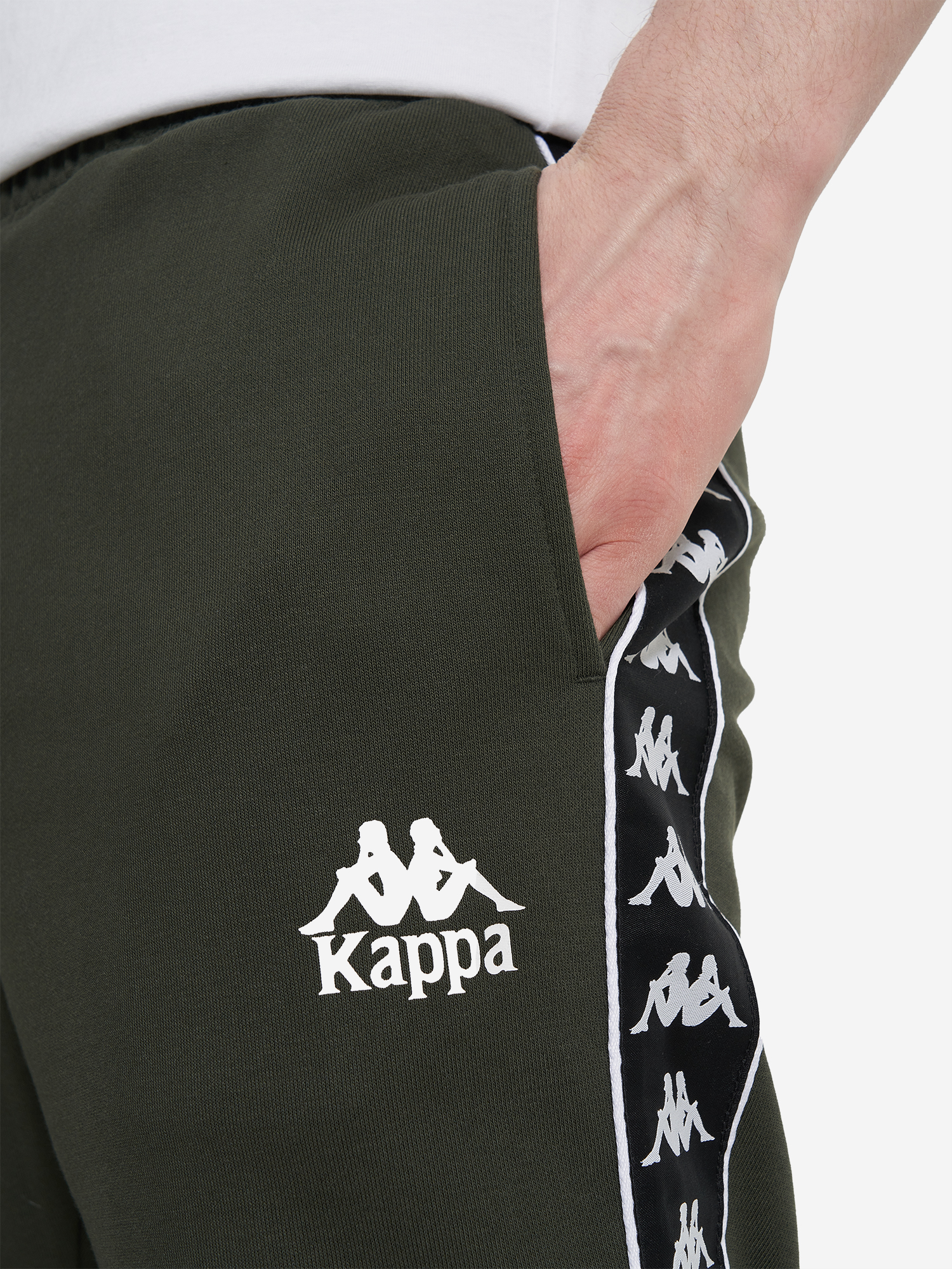 фото Брюки мужские kappa, зеленый
