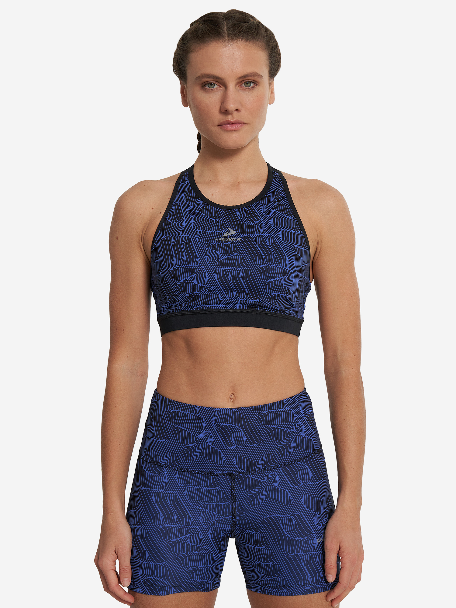 фото Топ бра спортивный demix activemove urban mesh back, синий
