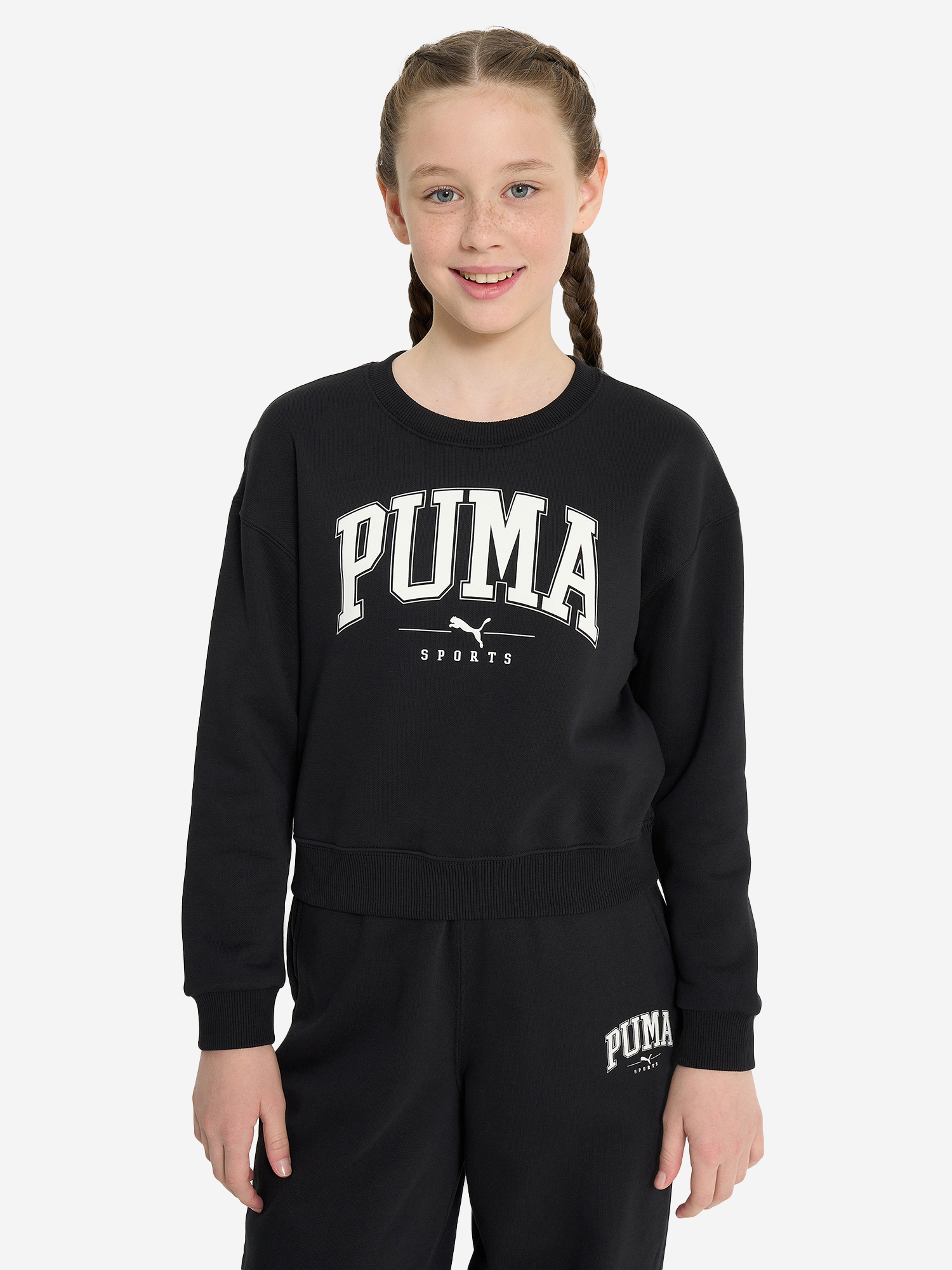 фото Худи для девочек puma ess+ block, черный