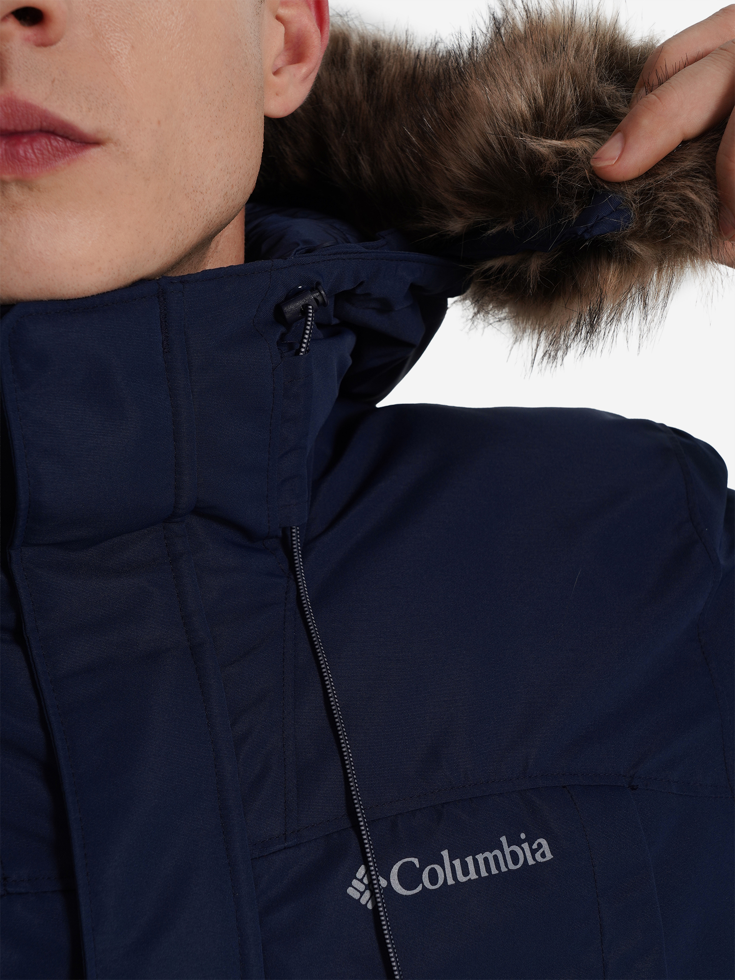 фото Пуховик мужской columbia marquam peak iii parka, синий