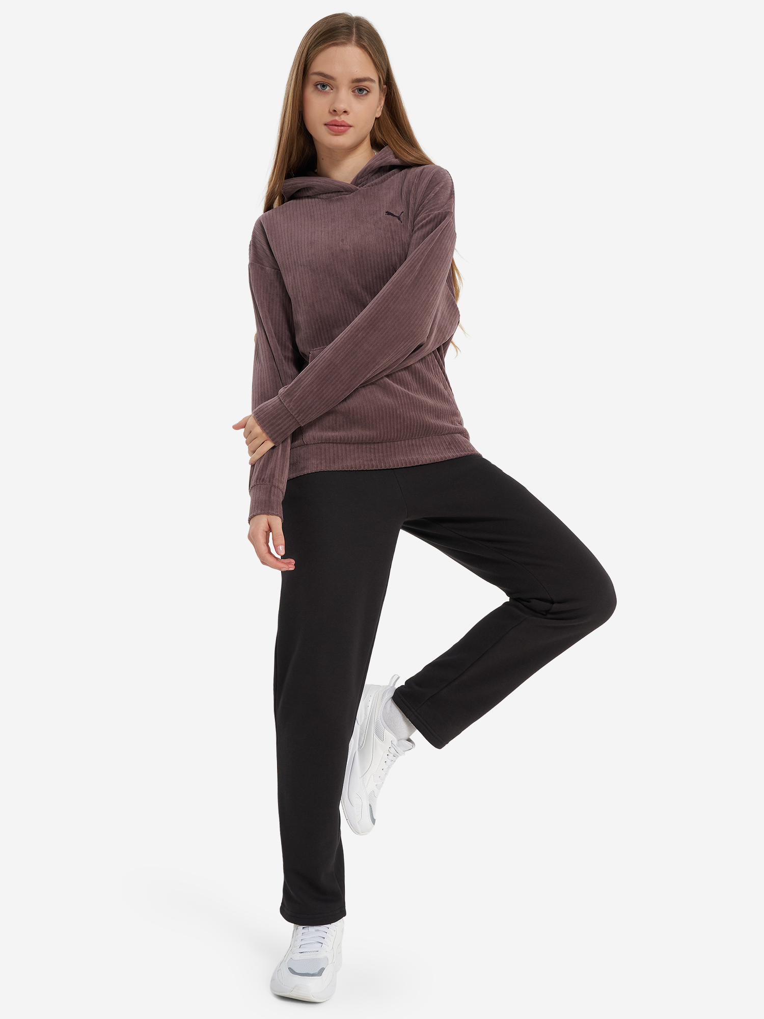 фото Худи женское puma, фиолетовый