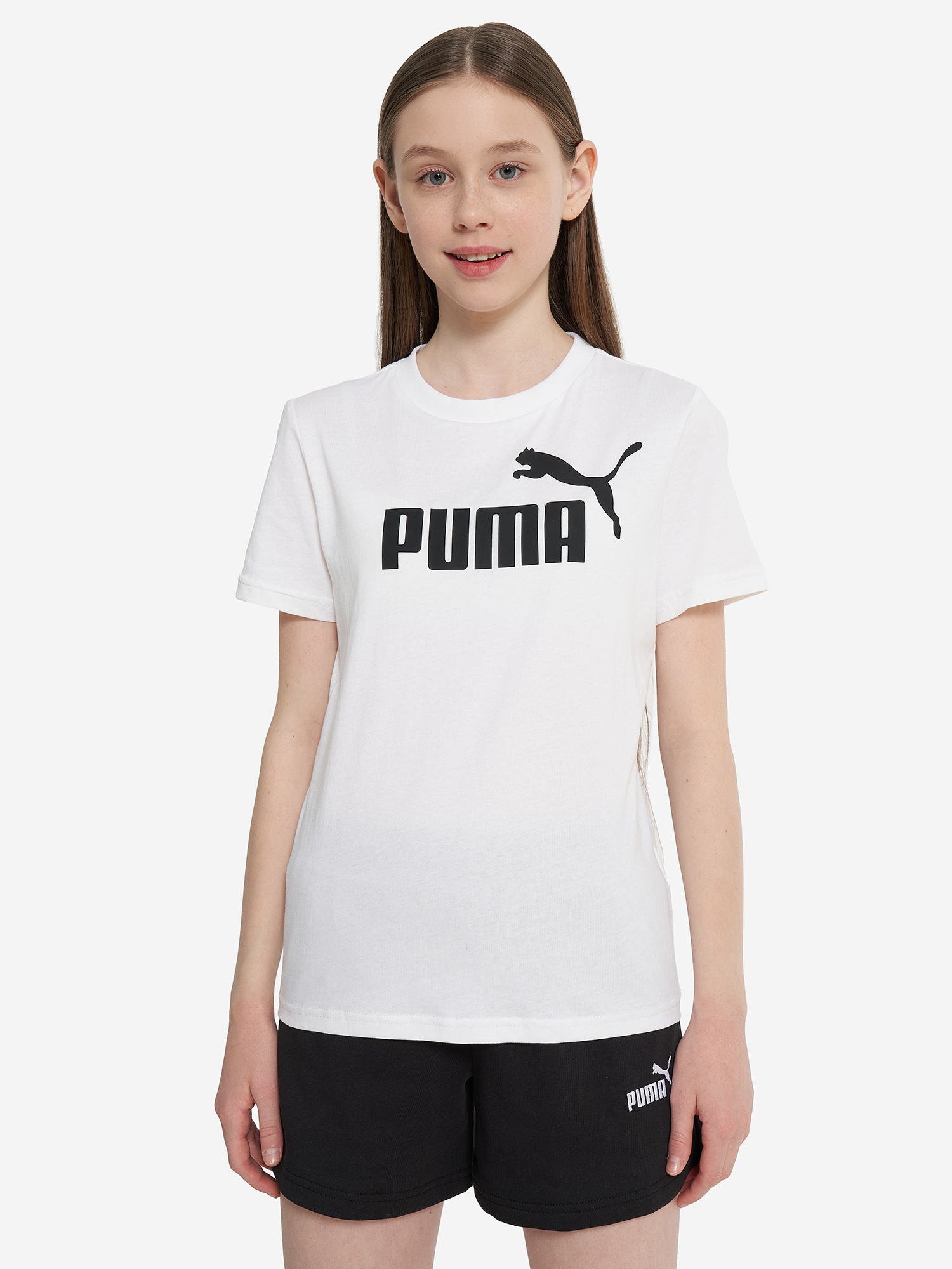 фото Футболка для девочек puma no. 1 logo, белый