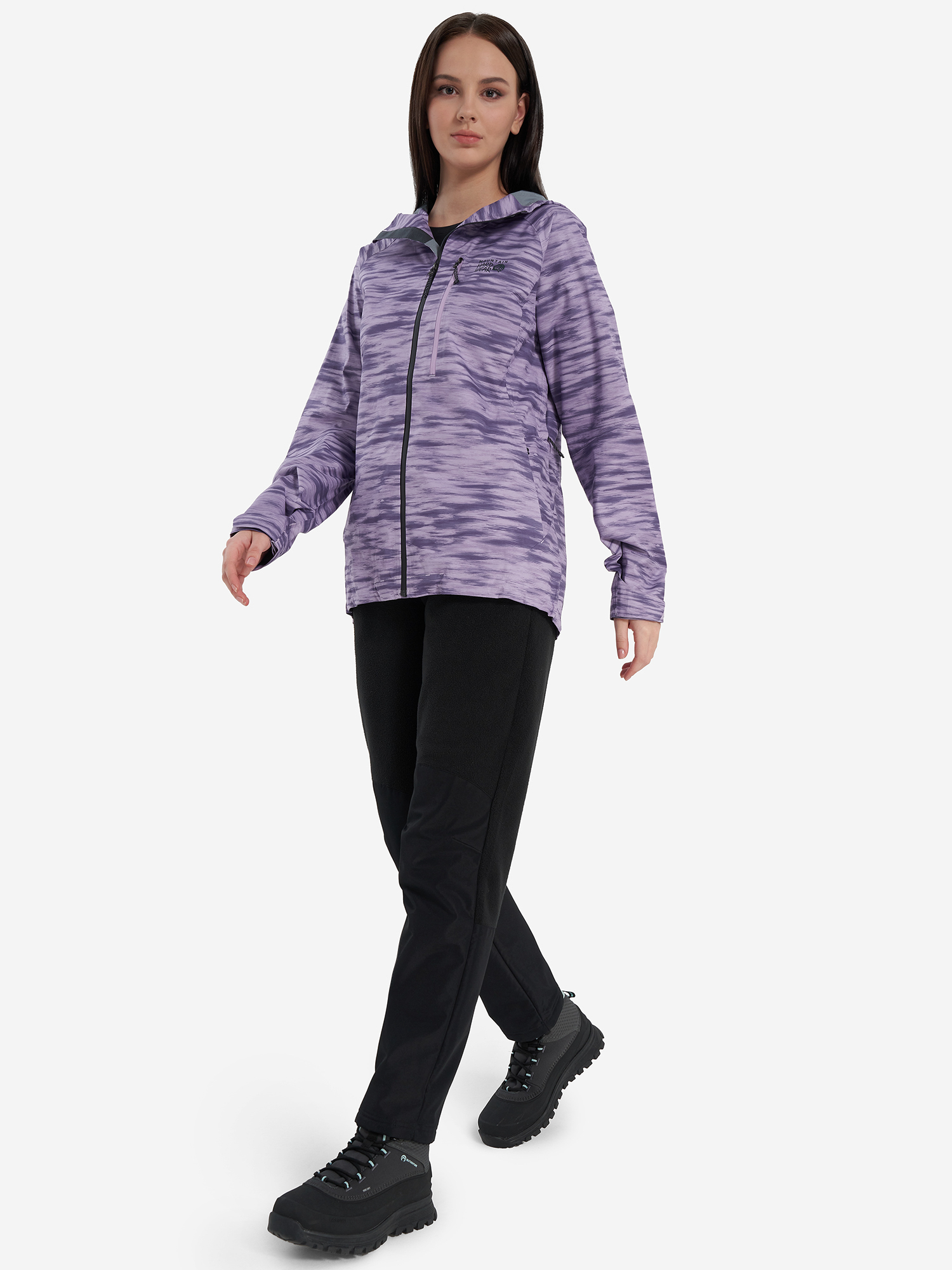 фото Ветровка женская mountain hardwear stretch ozonic jacket, фиолетовый
