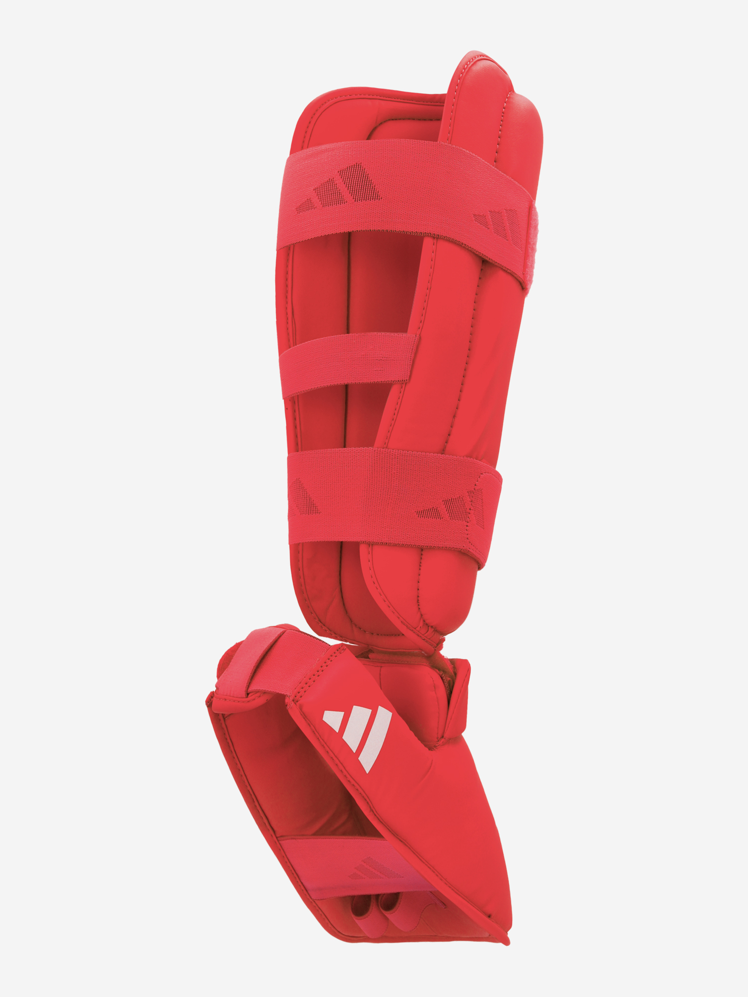 фото Защита голени и стопы adidas wkf shin & removable foot, красный
