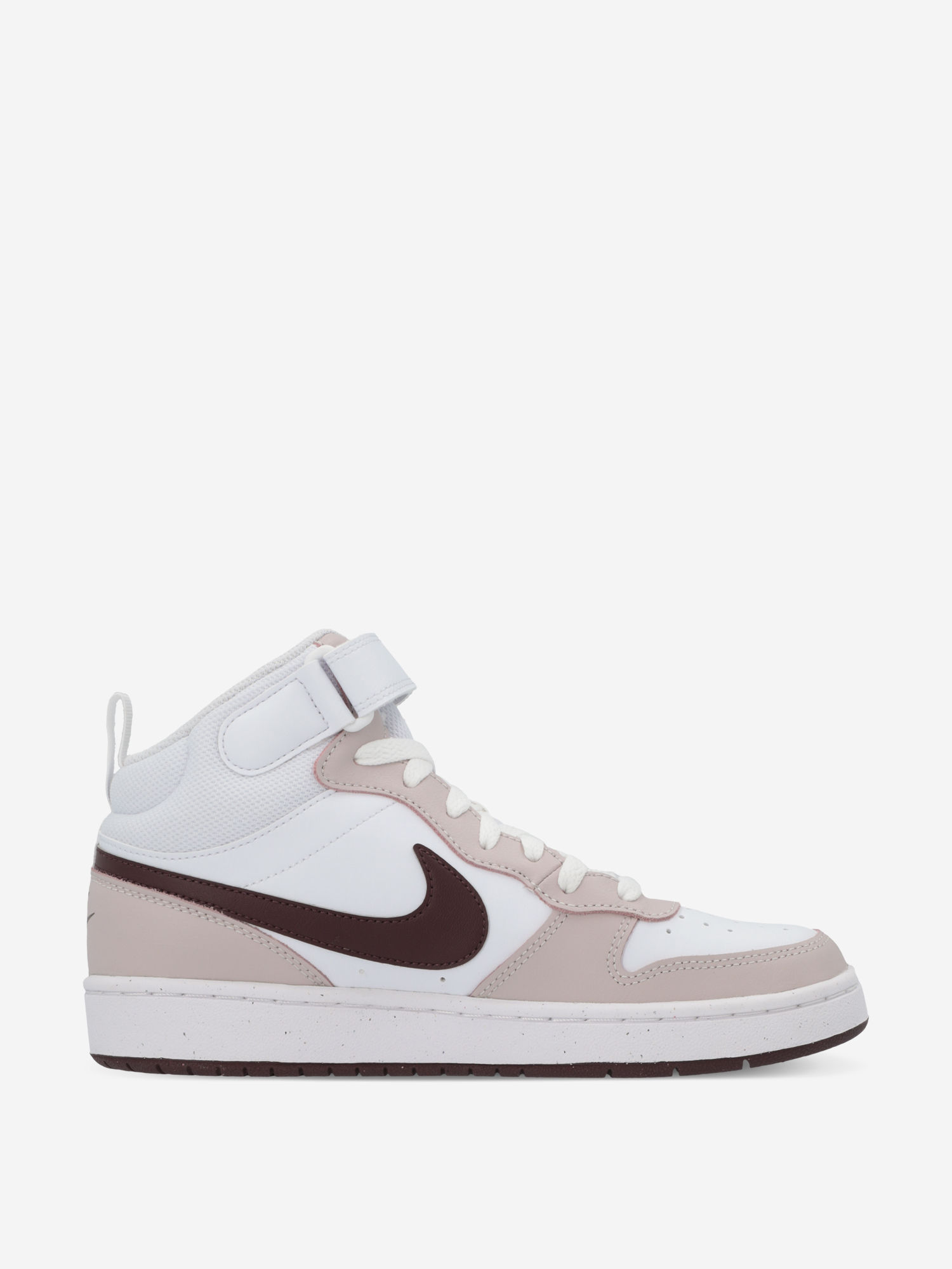 фото Кеды для девочек nike court borough mid 2, белый