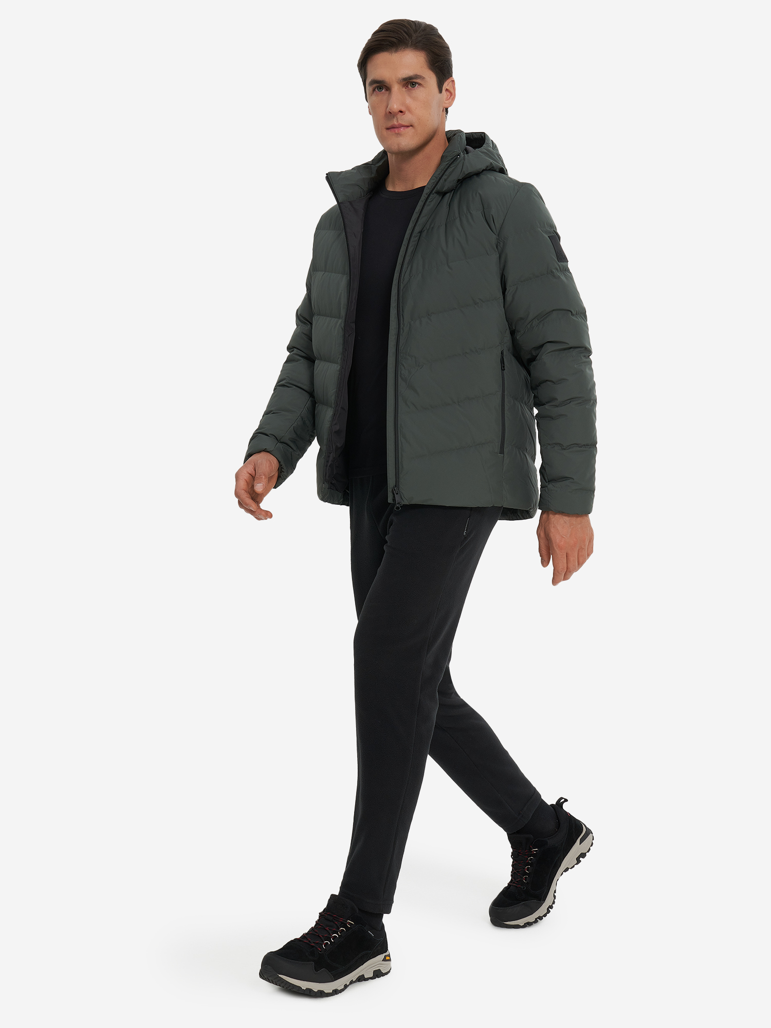 фото Пуховик мужской jack wolfskin colonius, зеленый
