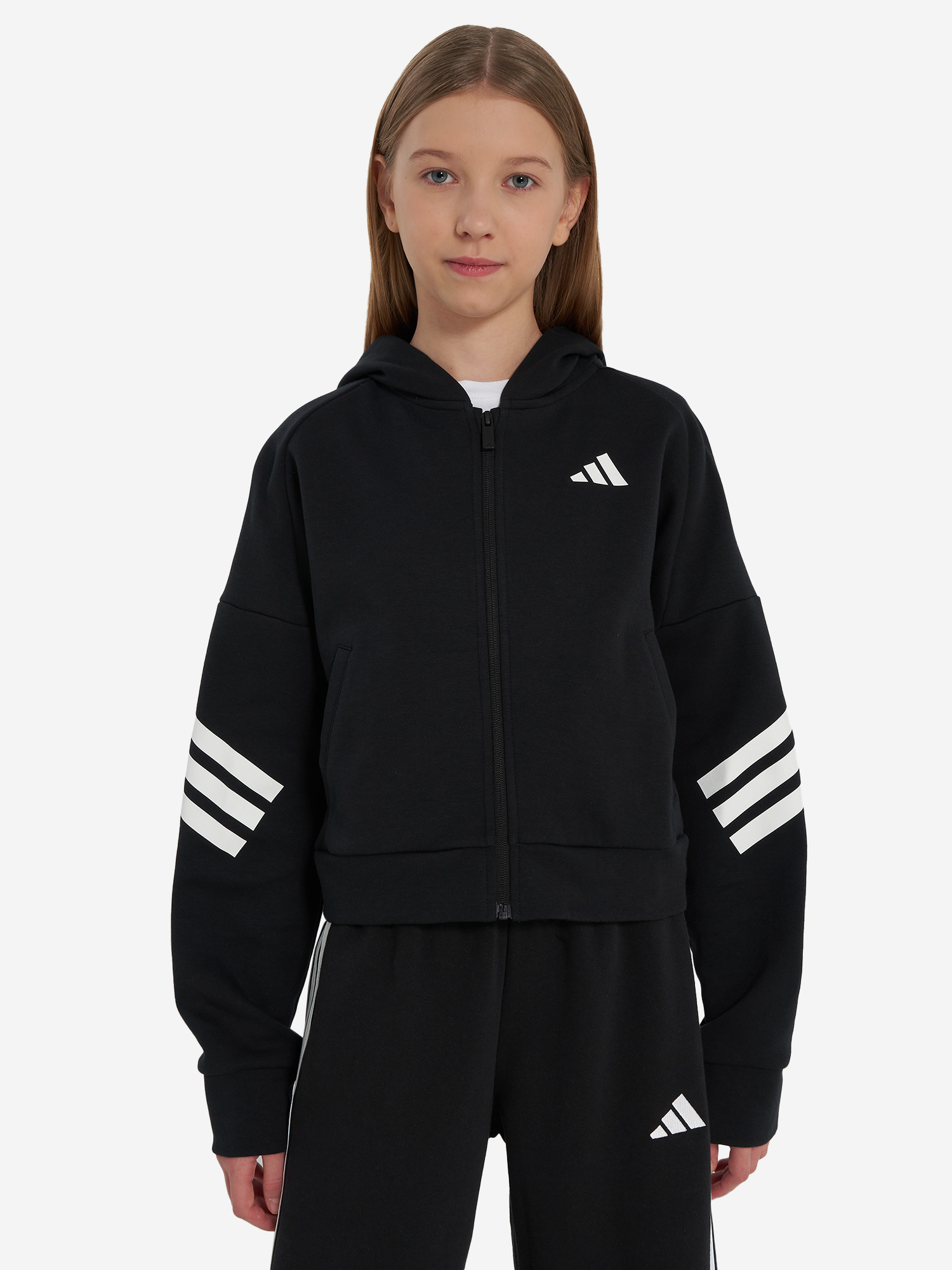 фото Толстовка для девочек adidas, черный