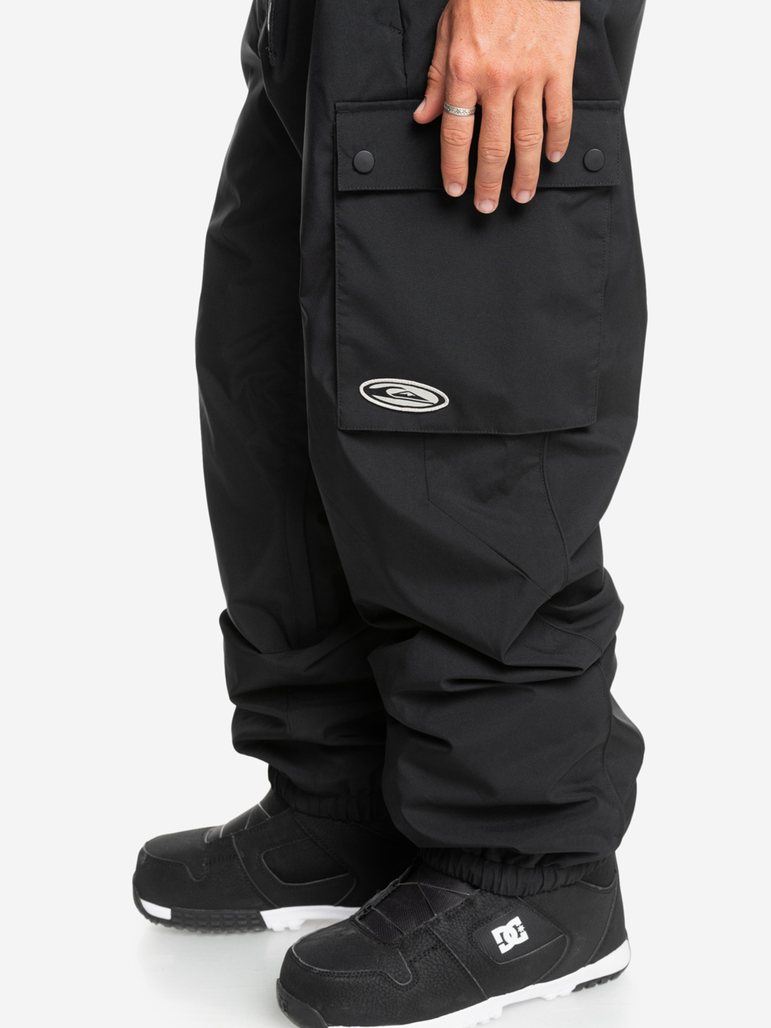 фото Брюки утепленные мужские quiksilver snow down, черный