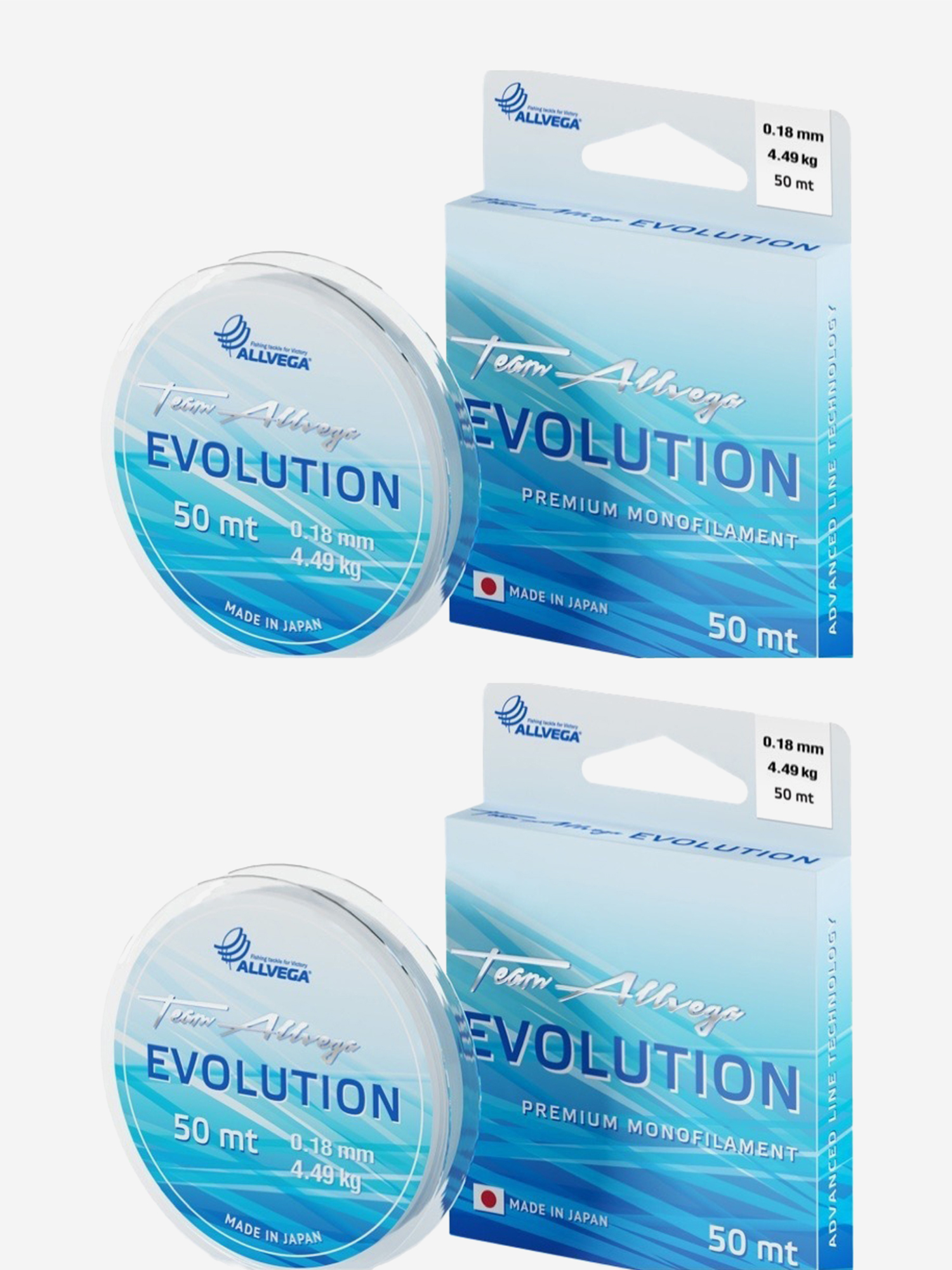 Леска монофильная ALLVEGA "Evolution" 50м 0,18мм (4,49кг) Прозрачная. Набор 2 штуки., Серый
Леска монофильная ALLVEGA "Evolution" 50м 0,18мм (4,49кг) Прозрачная. Набор 2 штуки., Серый