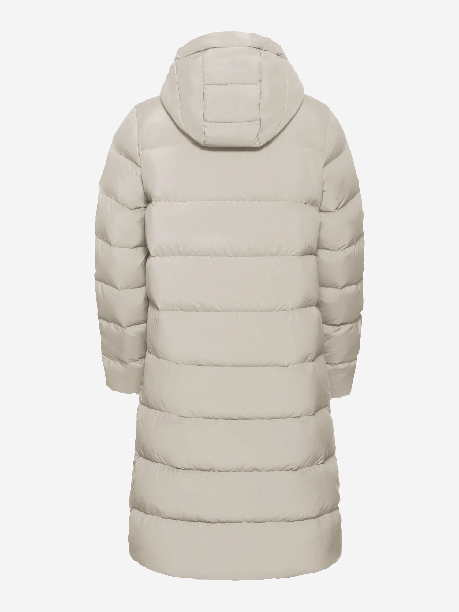 фото Пальто пуховое женское jack wolfskin frozen palace, бежевый