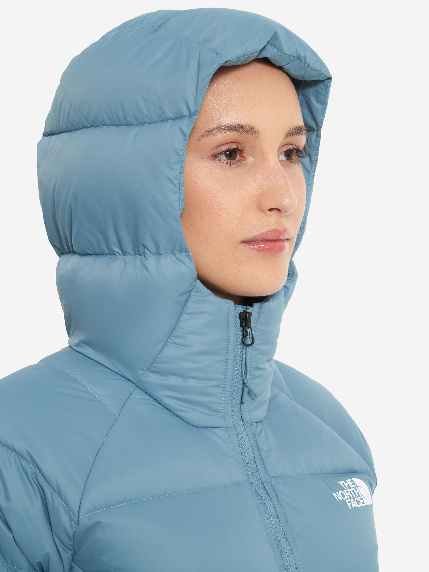 фото Пуховик женский the north face hyalite, голубой